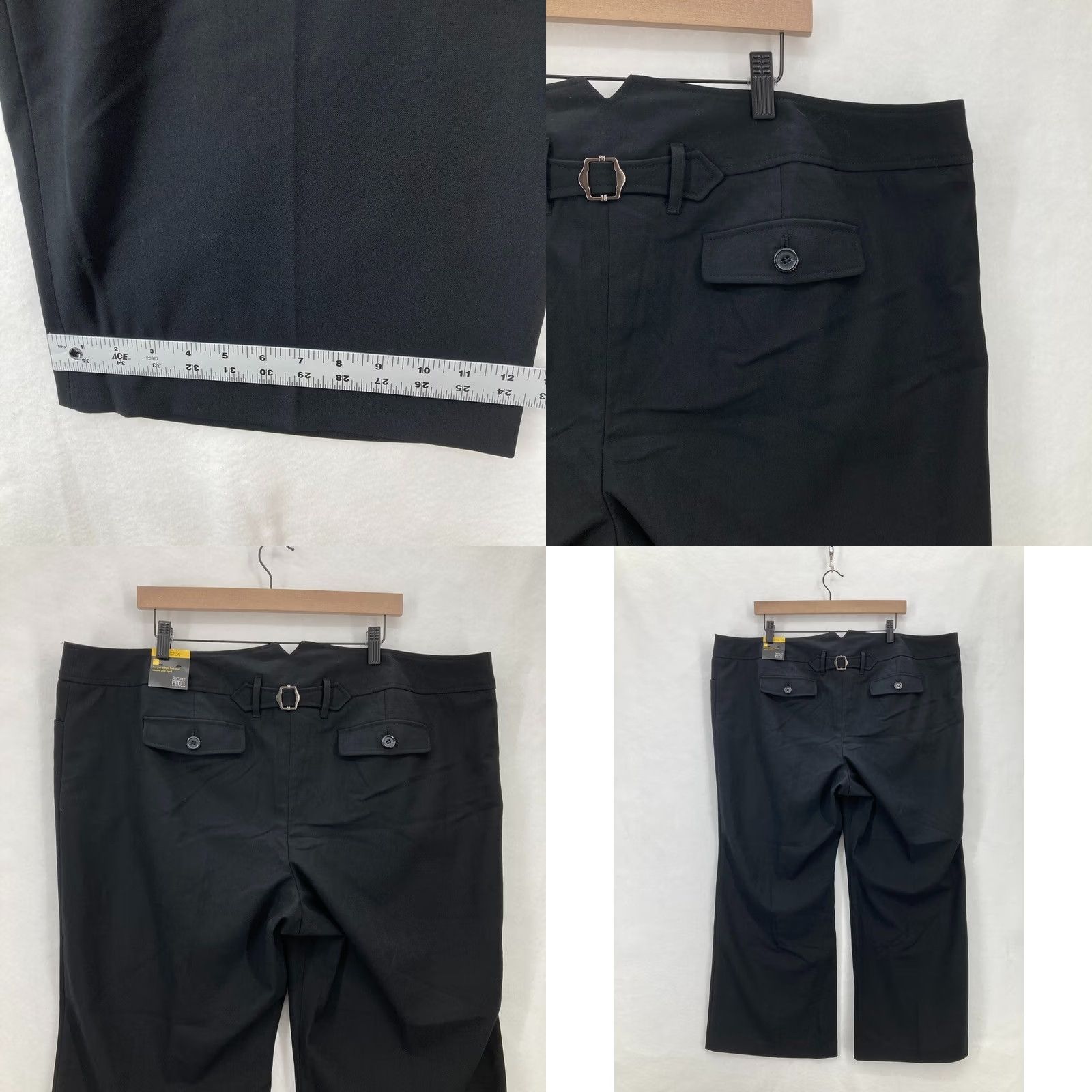 Vintage Lane Bryant Dress Pants Women's 6P Petite Right Fit Black Stretch Fabric Career Pants Size 28" / US 6 / IT 42 - 8 Thumbnail