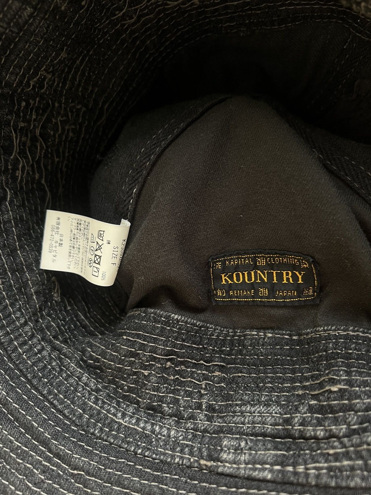 Kapital Thrashed Faded Kapital Bucket Hat Distressed ERD Size ONE SIZE - 5 Thumbnail