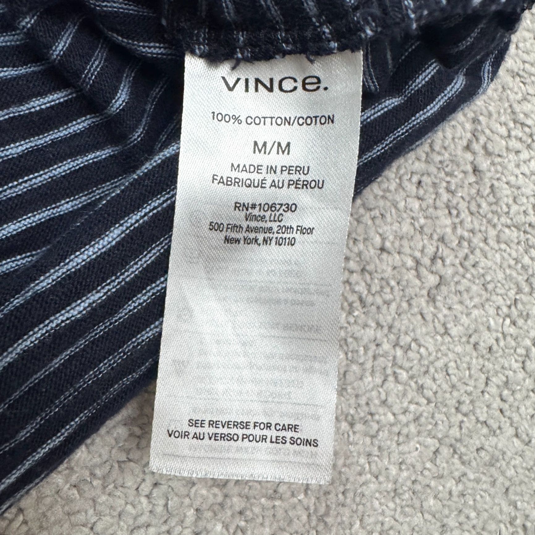 Vince Vince Polo Shirt Mens M Navy Blue Striped Short Sleeve Casual Preppy Sports 90s Mens Size US M / EU 48-50 / 2 - 7 Thumbnail