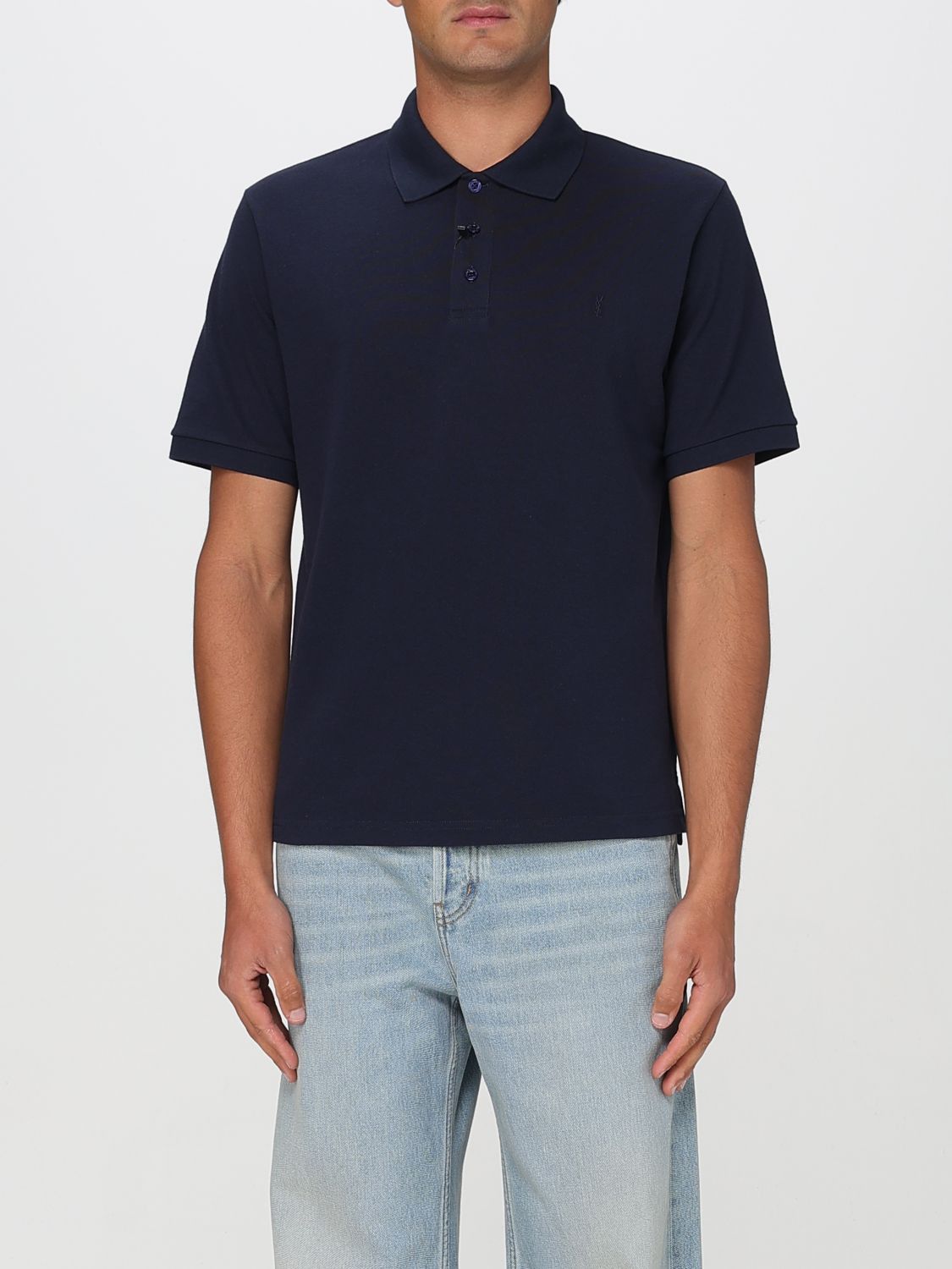 Saint Laurent Polo Shirt Men Marine