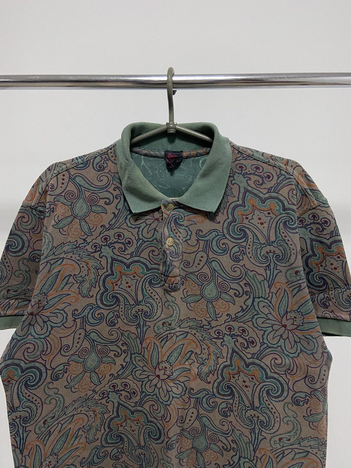 Other Etro Polo T Shirt Vintage overprint Logo Luxury Size US M / EU 48-50 / 2 - 2 Thumbnail