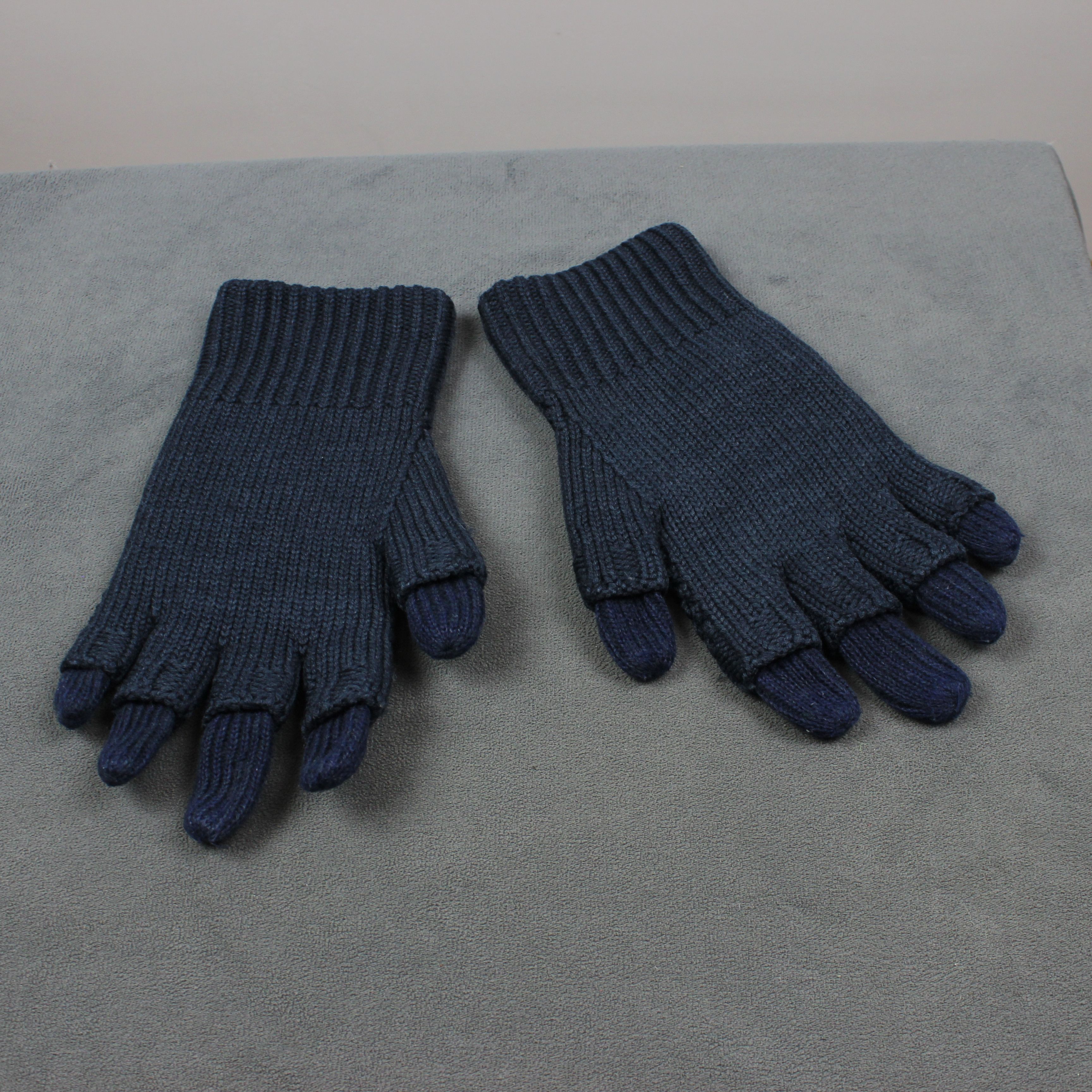 Burberry Burberry gloves cashmere wool pure blue Size ONE SIZE - 4 Thumbnail