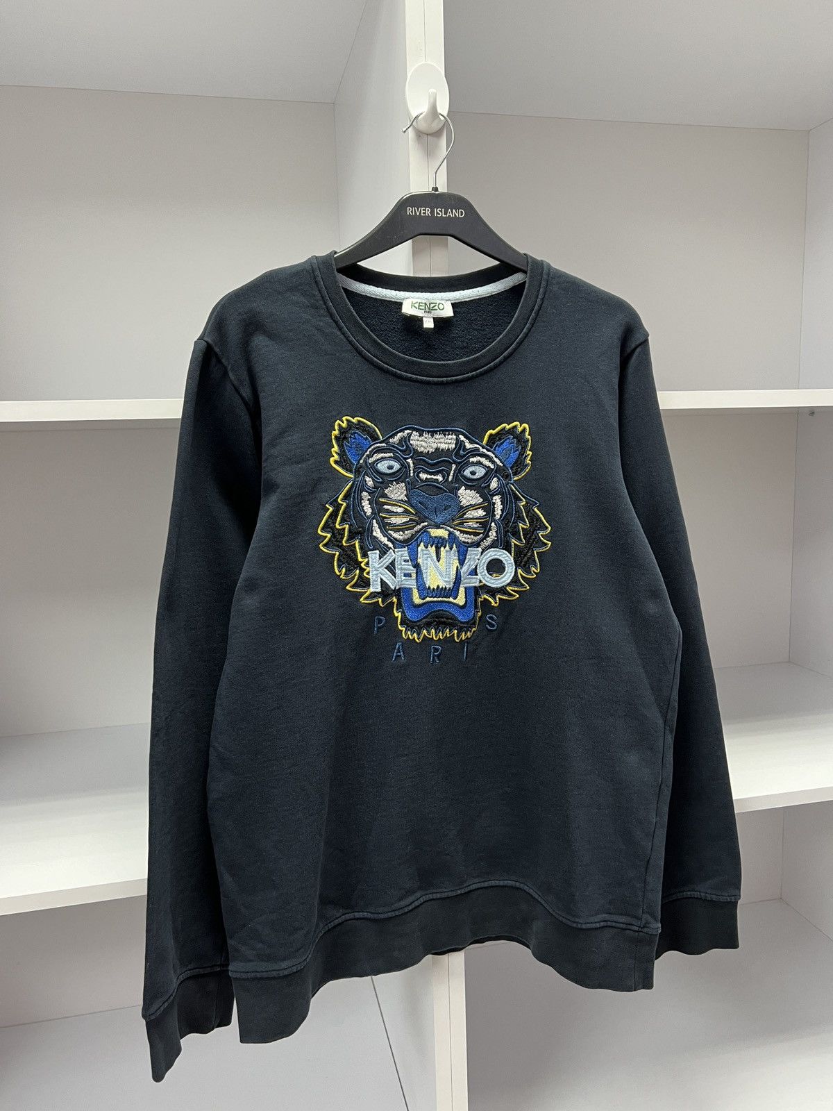 Designer × Kenzo × Vintage Vintage Kenzo Tiger Embroidered Sweatshirt Size US L / EU 52-54 / 3 - 6 Thumbnail
