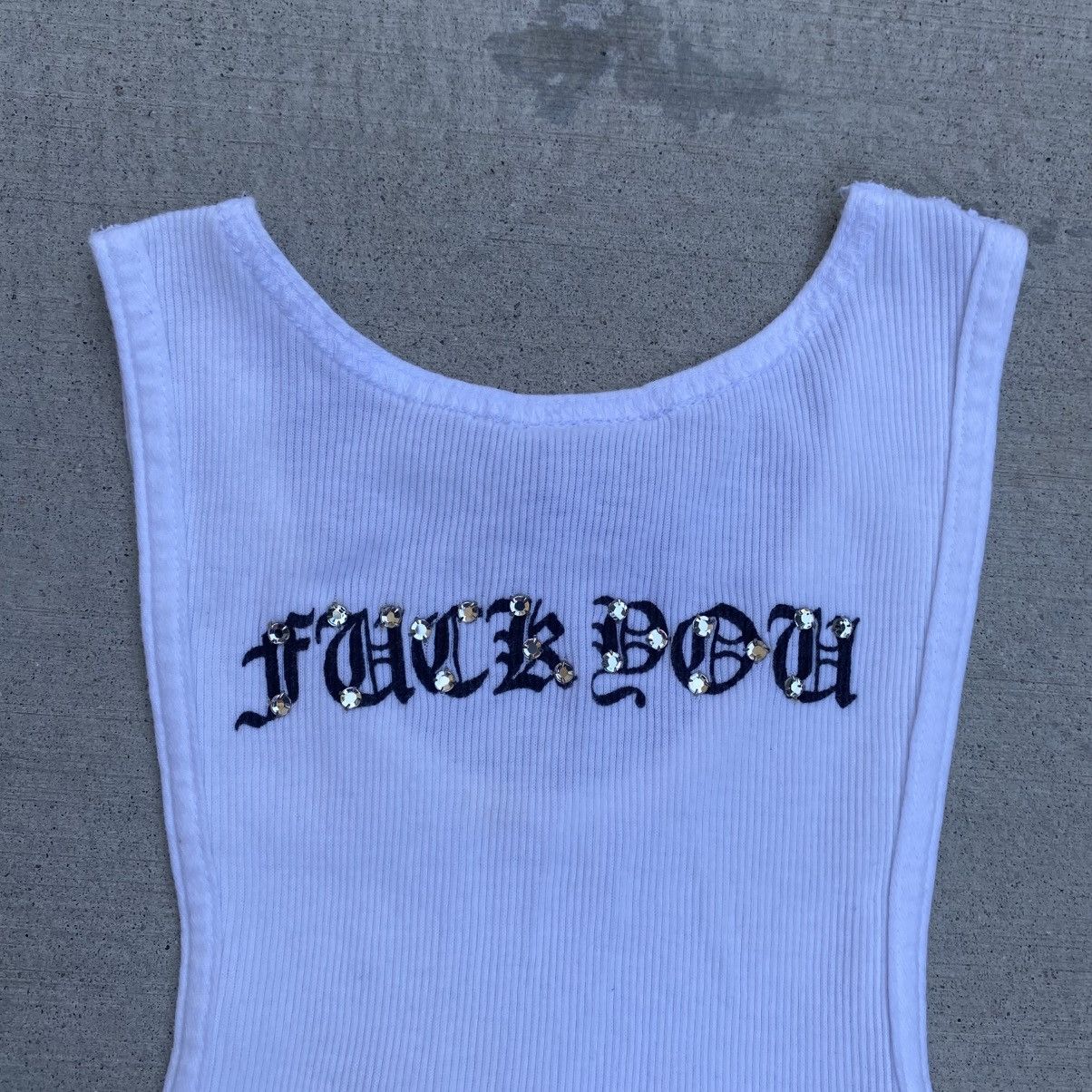 Chrome Hearts Chrome Hearts Swarovski T Bar Tank Top Small Size US S / EU 44-46 / 1 - 11 Thumbnail