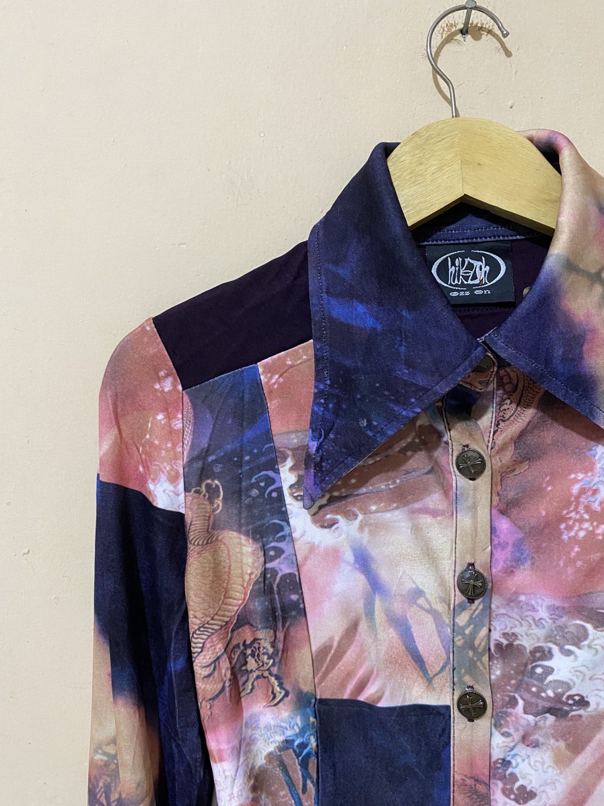 Beauty Beast Ozz On Hikzoh Vkei Japanese Gothic Over Print Shirt Size ONE SIZE - 6 Thumbnail