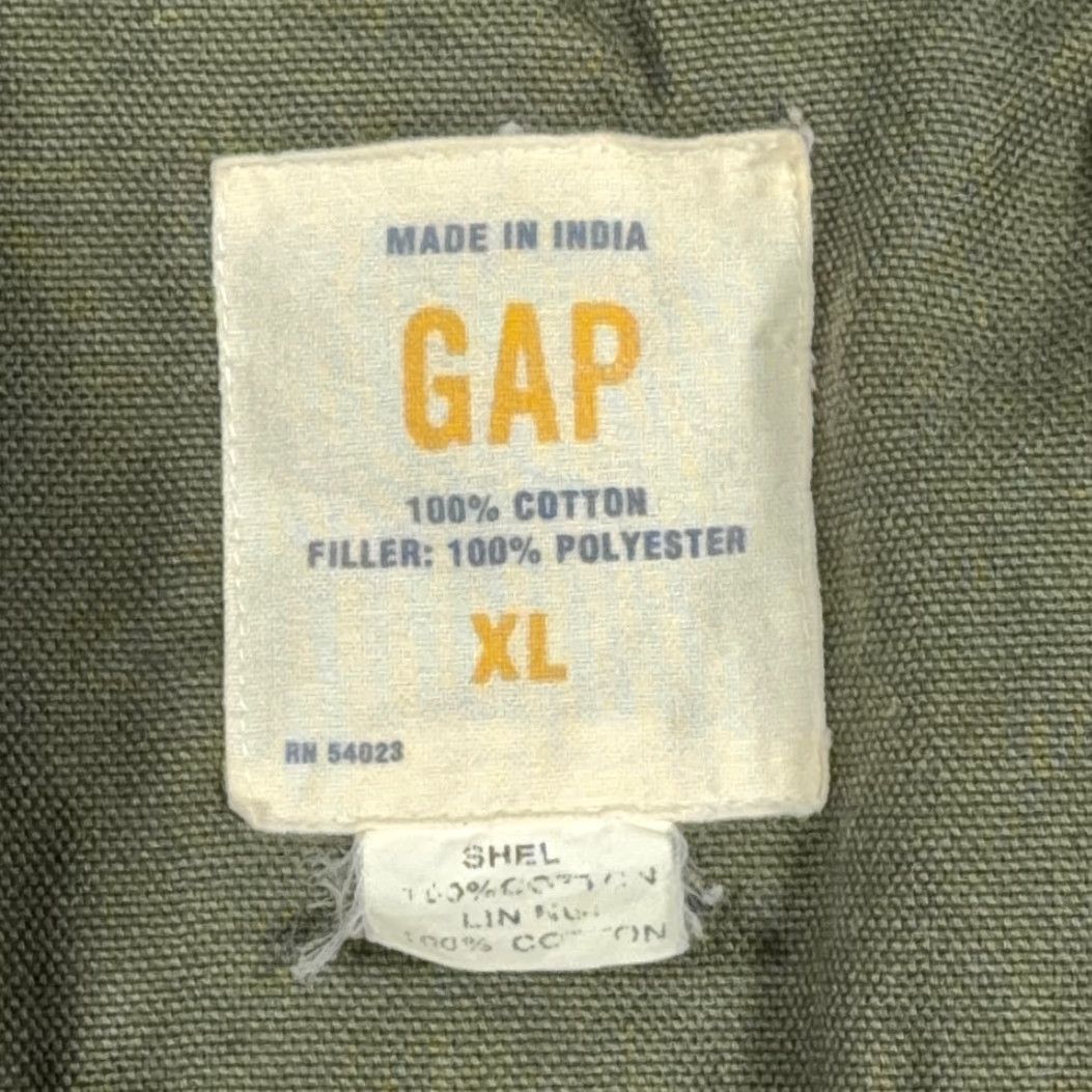Gap VINTAGE Gap Jacket Military Shirt XL Green Canvas Cotton 90s Outdoor Army Lined Pockets Mens XL Size US XL / EU 56 / 4 - 6 Thumbnail