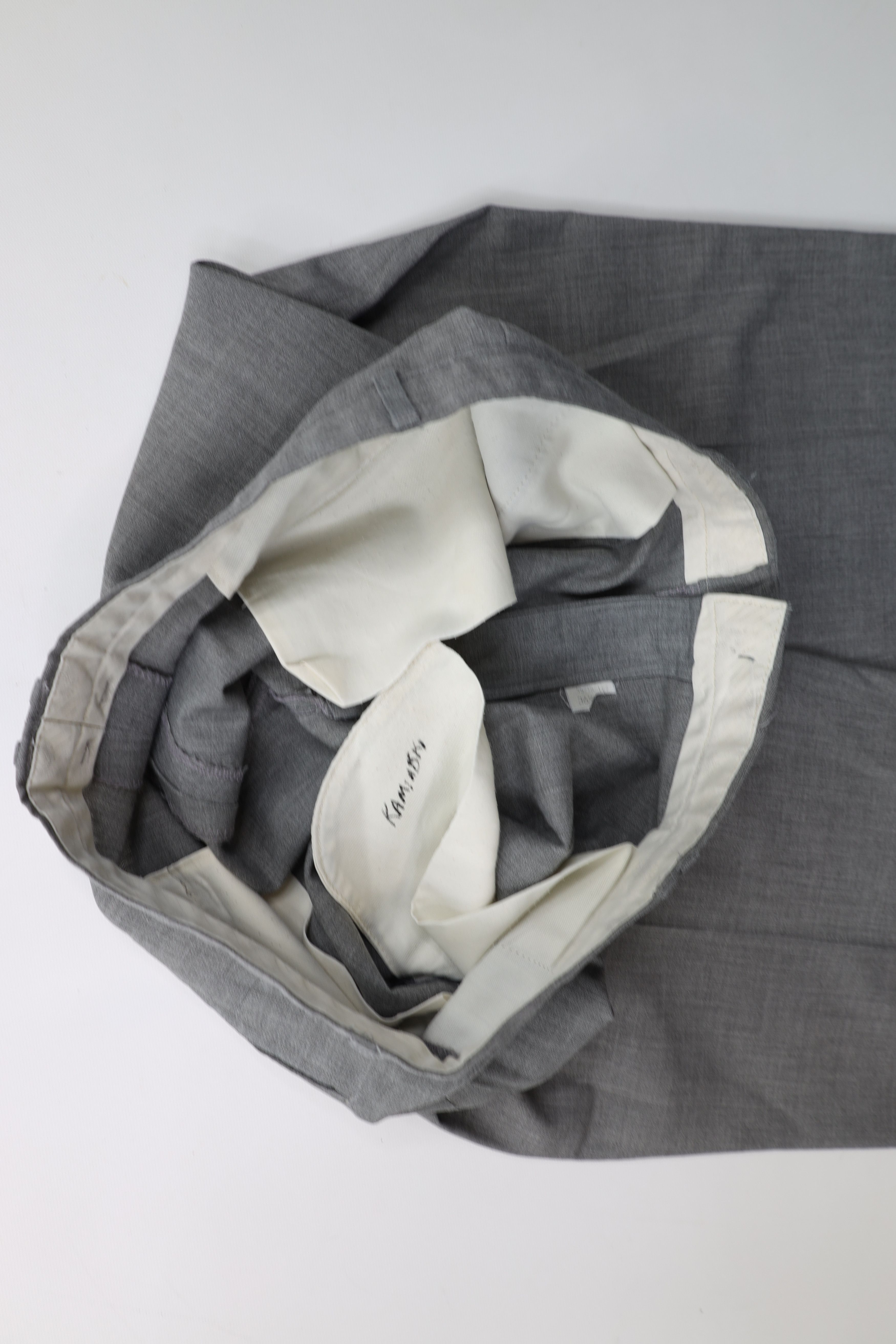 Vintage Vintage 70s Streetwear Chambray Pleated Chino Pants Gray Size US 34 / EU 50 - 8 Thumbnail