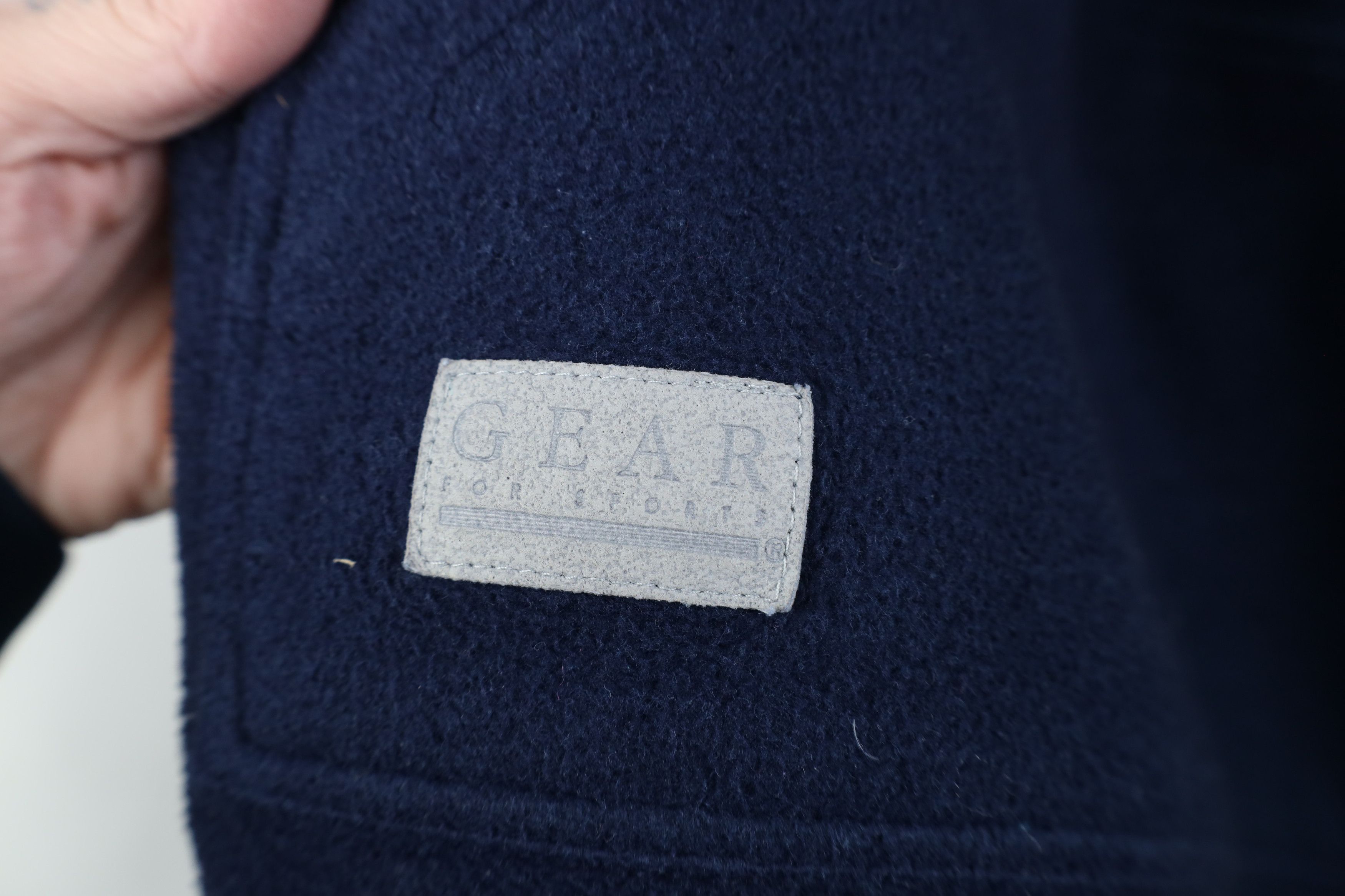 Vintage Vintage 90s Streetwear Michigan Mackinaw Fleece Hoodie Blue Size US XL / EU 56 / 4 - 8 Thumbnail