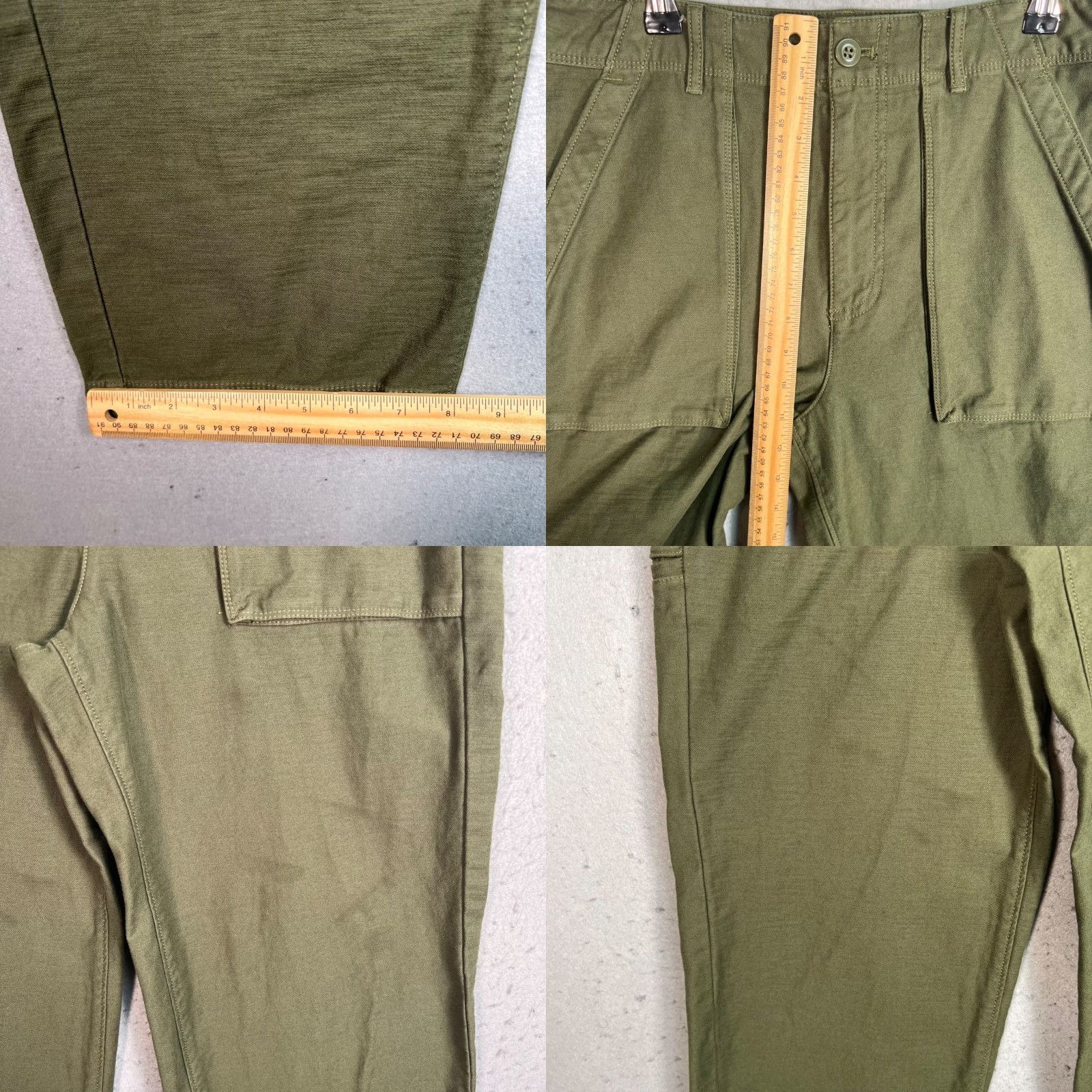 J.Crew J.CREW Pants Womens 4 Olive Green Utility Straight Leg 100% Cotton Chino Twill Pockets Size 27" / US 4 / IT 40 - 8 Thumbnail