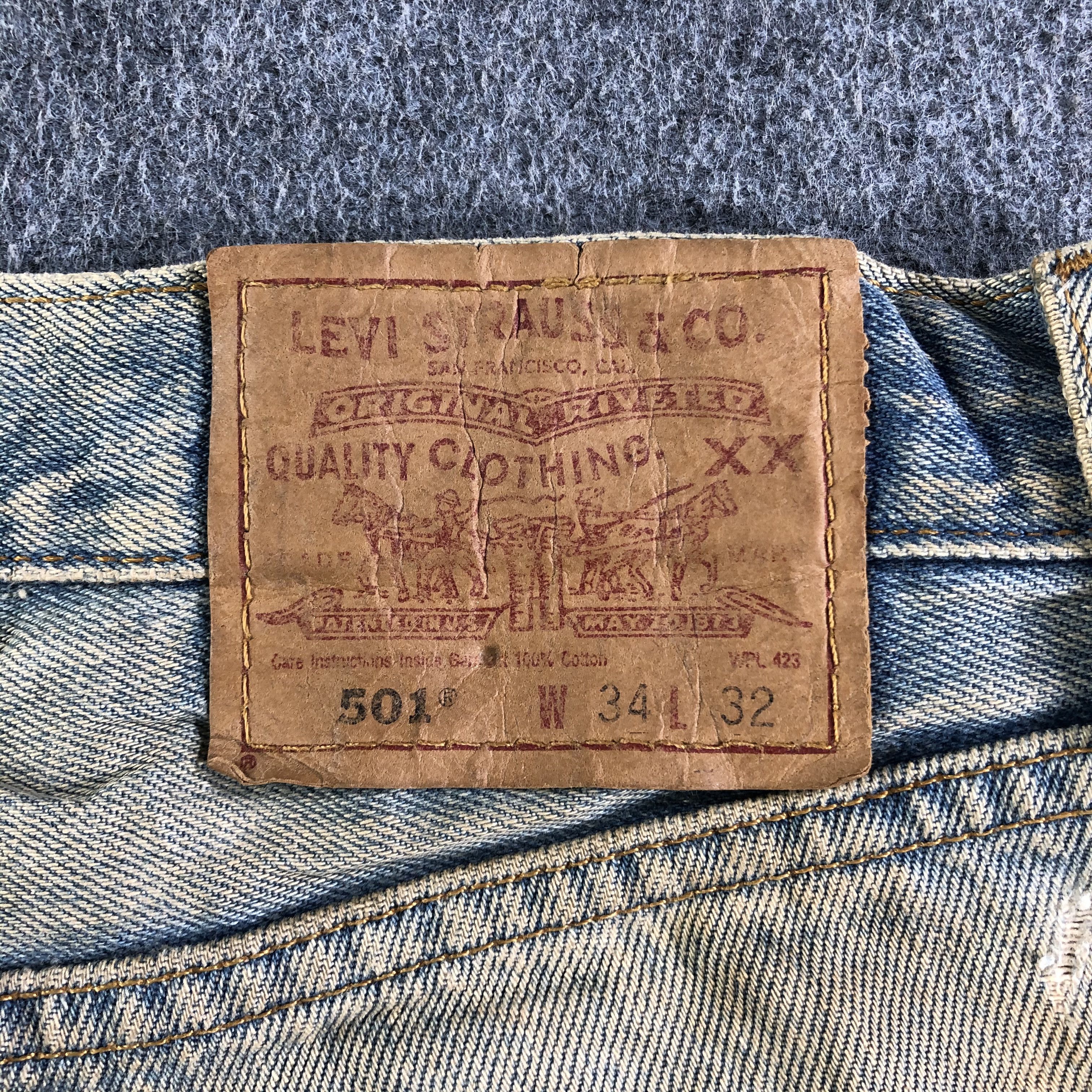 Levi's Vintage 90s Levis 501 Jeans-J3980 Size US 34 / EU 50 - 5 Thumbnail