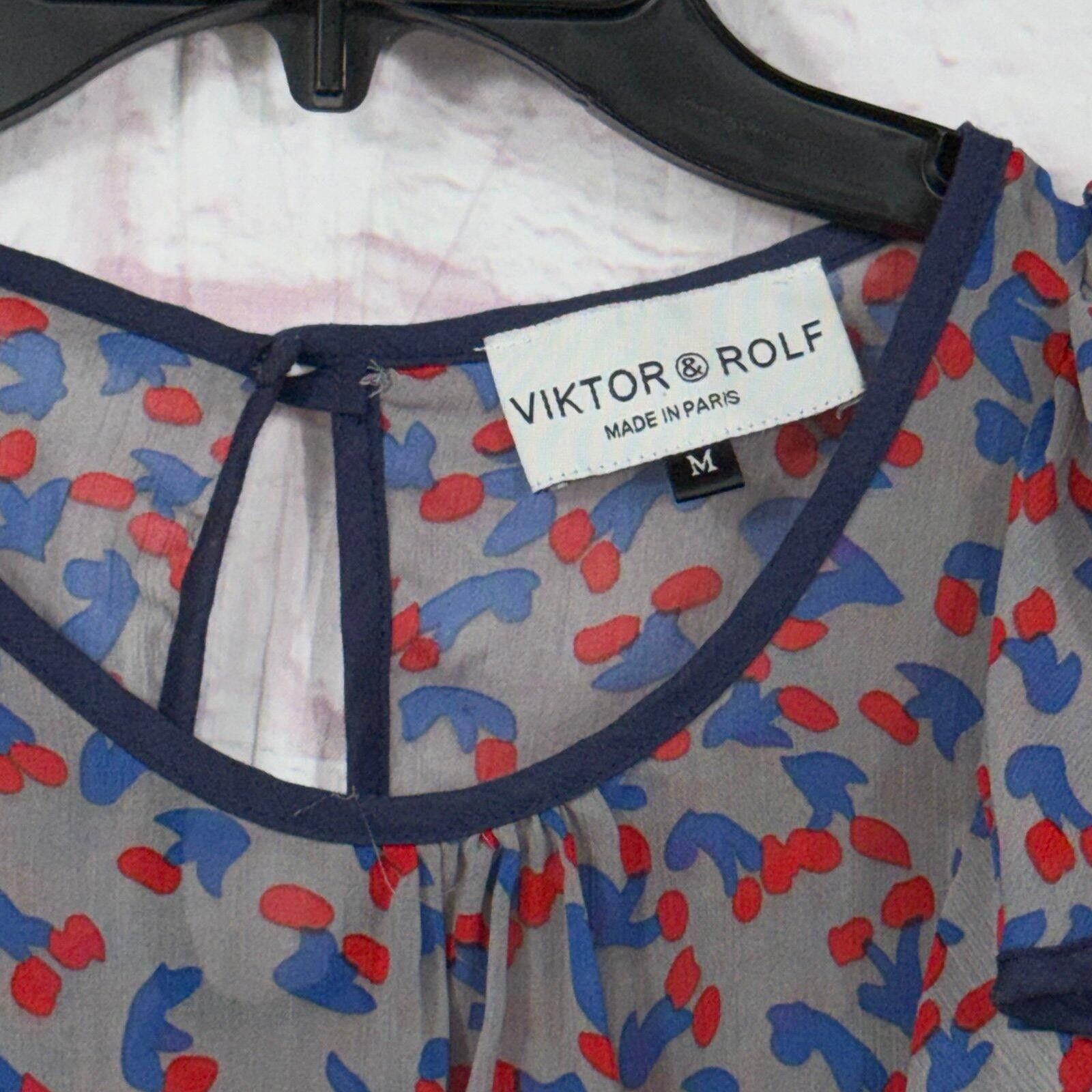 Viktor & Rolf Viktor & Rolf Medium Women's Silk Ruffle Top Size M / US 6-8 / IT 42-44 - 4 Thumbnail