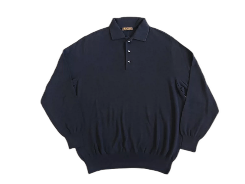 Loro Piana Cashmere Polo Knit Sweater-