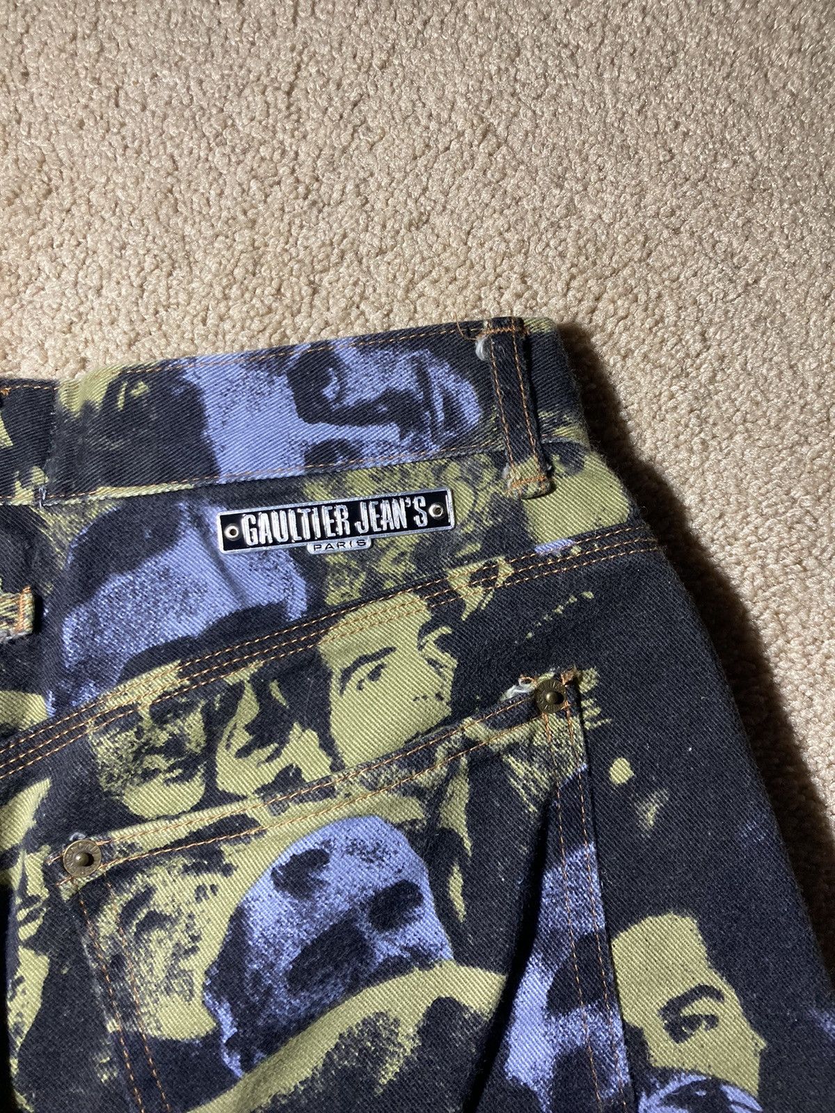 Jean Paul Gaultier SS93 Jean Paul Gaultier Face Jeans Writer Purple 1993 90s Size US 29 - 9 Thumbnail