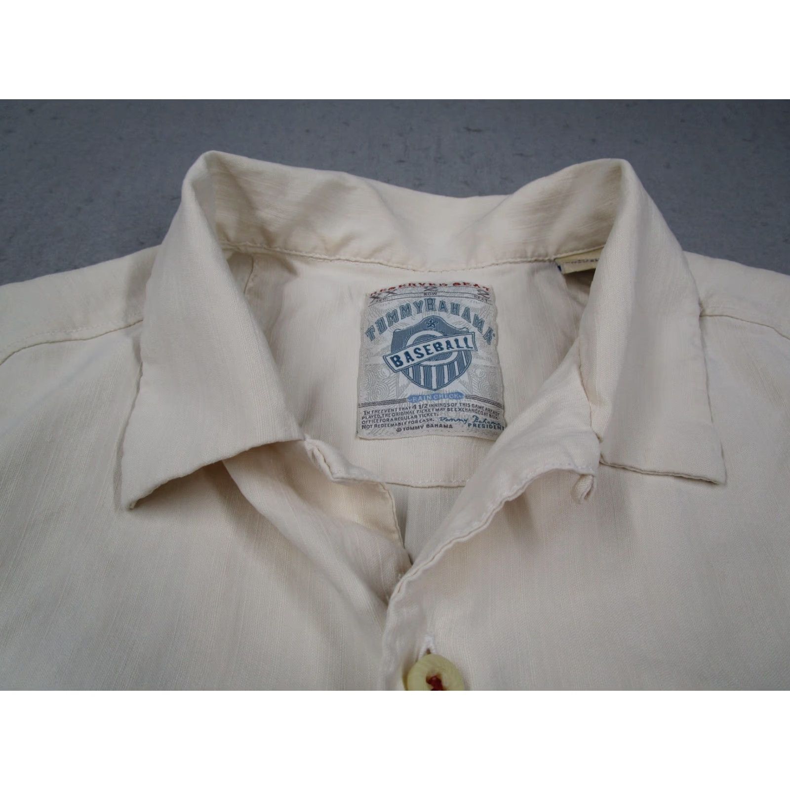 Tommy Bahama VINTAGE Tommy Bahama Shirt Mens Medium Silk Baseball Goin Gone Camp Embroidered (Embossed) Size US M / EU 48-50 / 2 - 2 Thumbnail