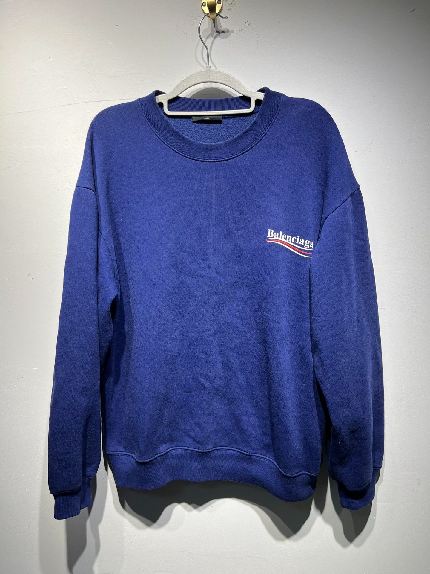 Balenciaga Balenciaga Retro Blue Hoodie S Women Size S / US 4 / IT 40 - 1 Thumbnail