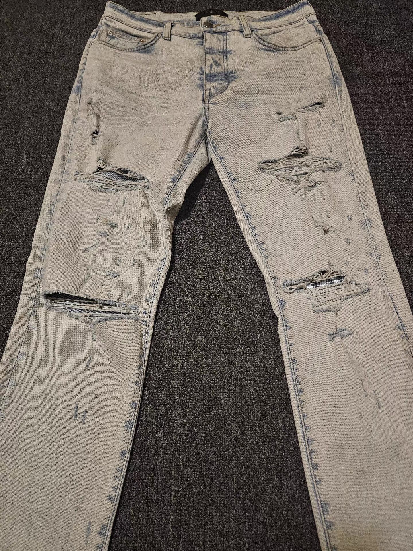 Amiri Amiri light wash ripped jeans, Size US 34 / EU 50 - 2 Thumbnail