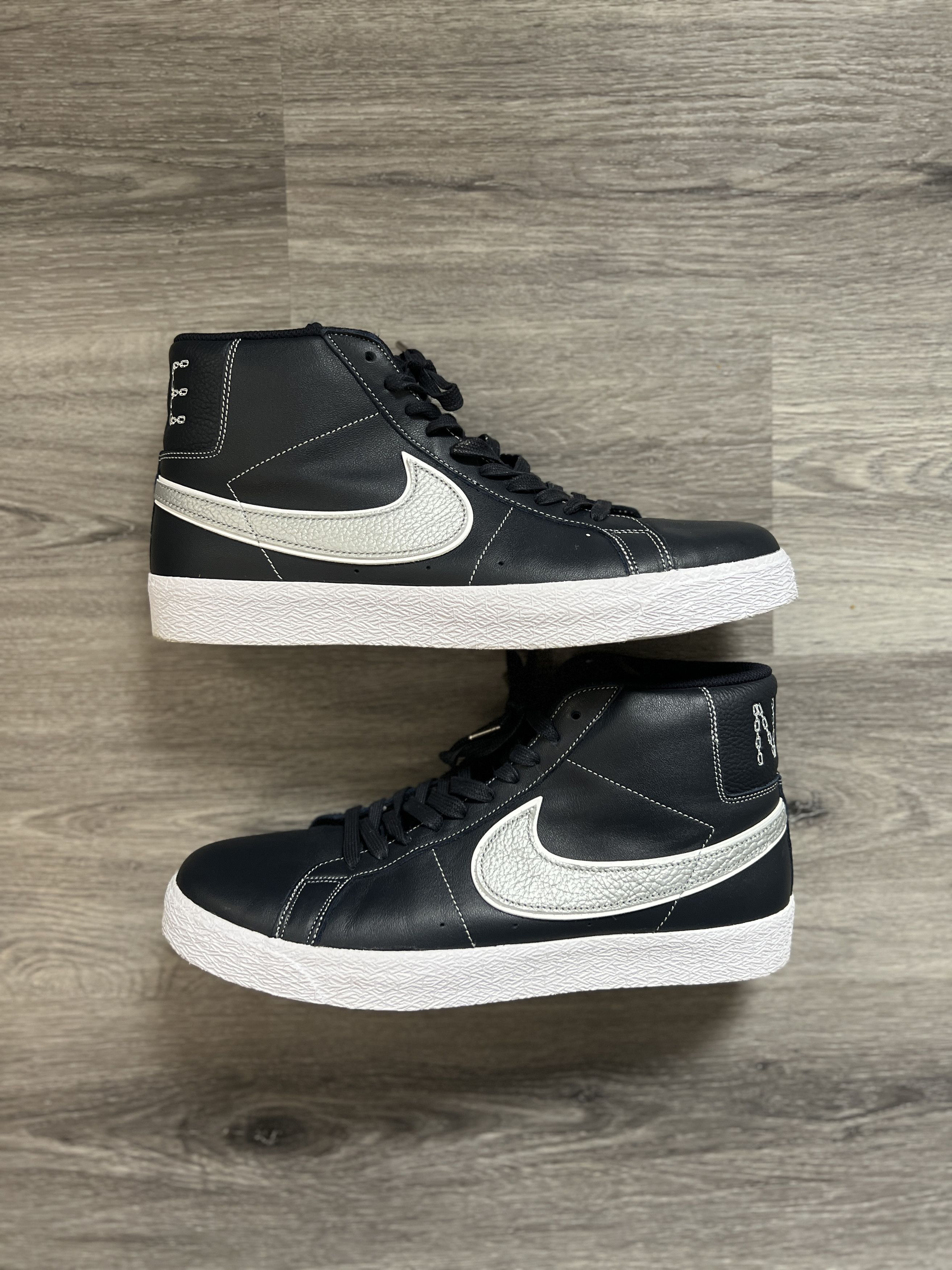 Nike SB Zoom Blazer Mid Mason Silva Dark Obsidian Metallic