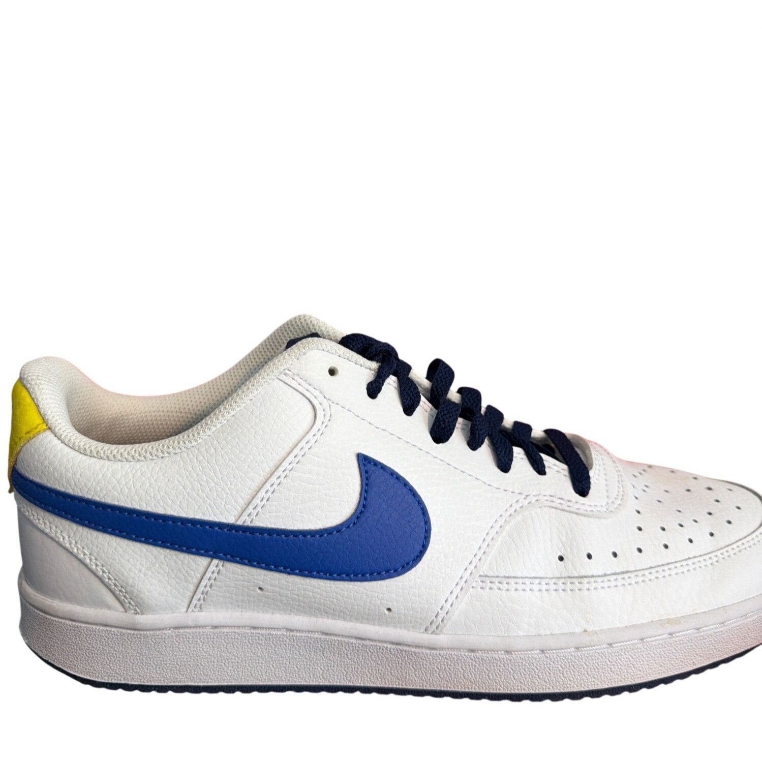 Nike Nike Court Vision Low Sneakers White Hyper Royal Blue Yellow Size US 10 / EU 43 - 3 Thumbnail
