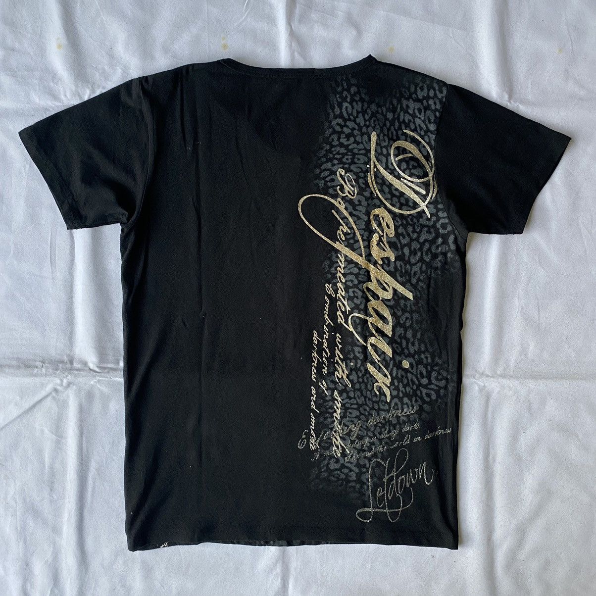 If Six Was Nine × Japanese Brand × Vintage Japanese Style Despair Poem Leopard Printed by Clash Ahead T Size US L / EU 52-54 / 3 - 11 Thumbnail