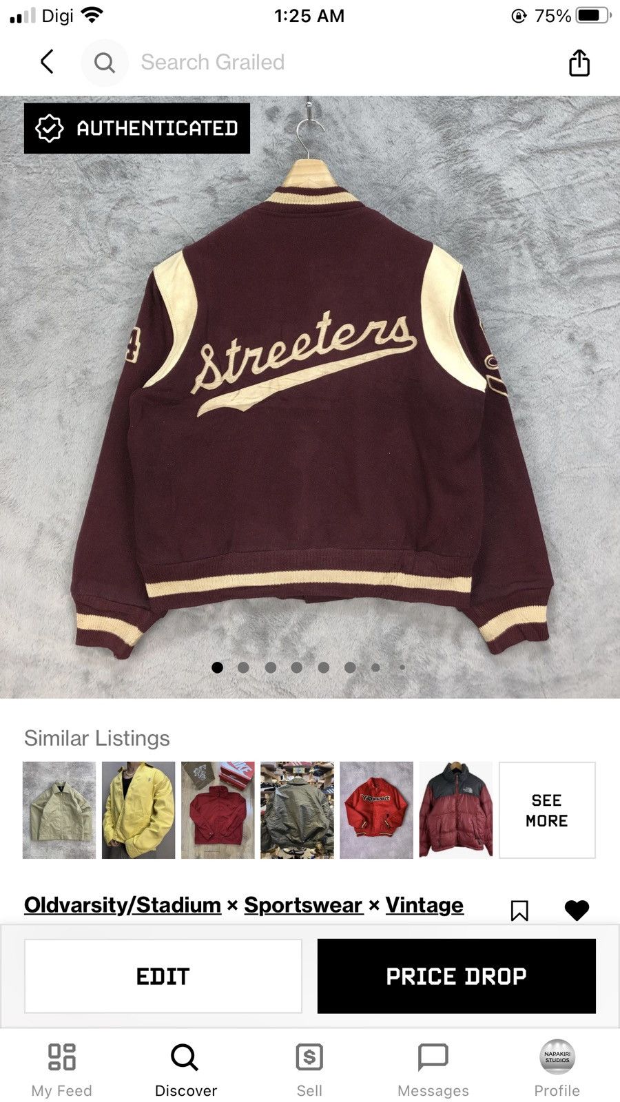 Vintage 60's Steve Steelers Big Logo Varsity Jacket #4828-172 Size US S / EU 44-46 / 1 - 14 Thumbnail