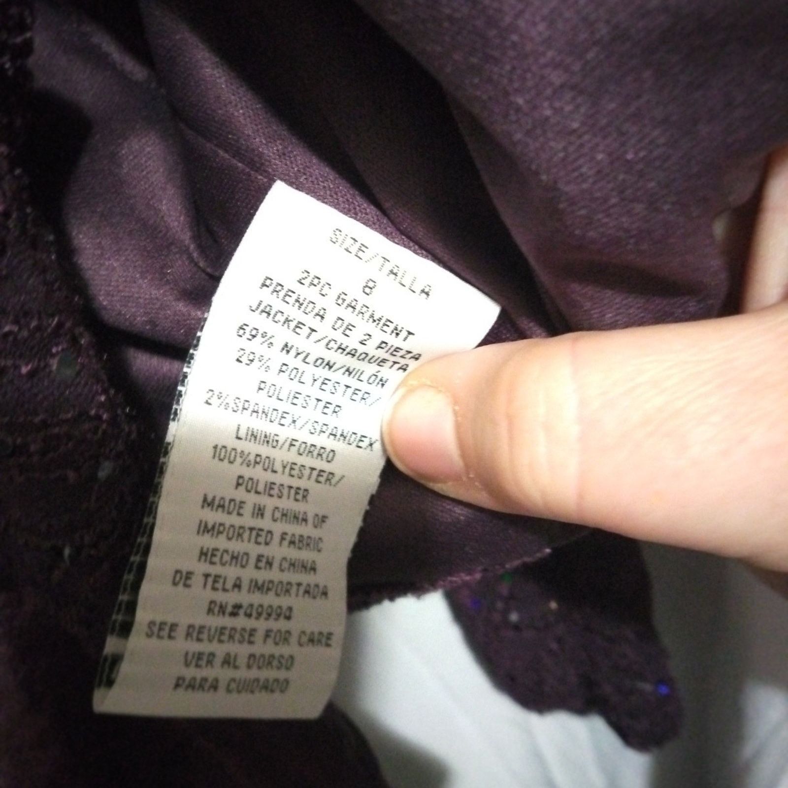 Other R&M Richards Tiered Dress Womens 8 Cocktail Sequin Lace Size M / US 6-8 / IT 42-44 - 6 Thumbnail
