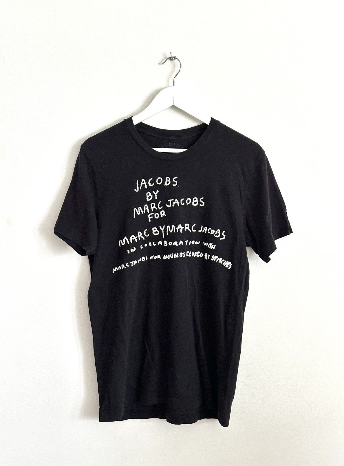 image of Jacobs By Marc Jacobs x Marc By Marc Jacobs Marc Jacobs Wounds Closed By Stitches Tee in Black (Siz