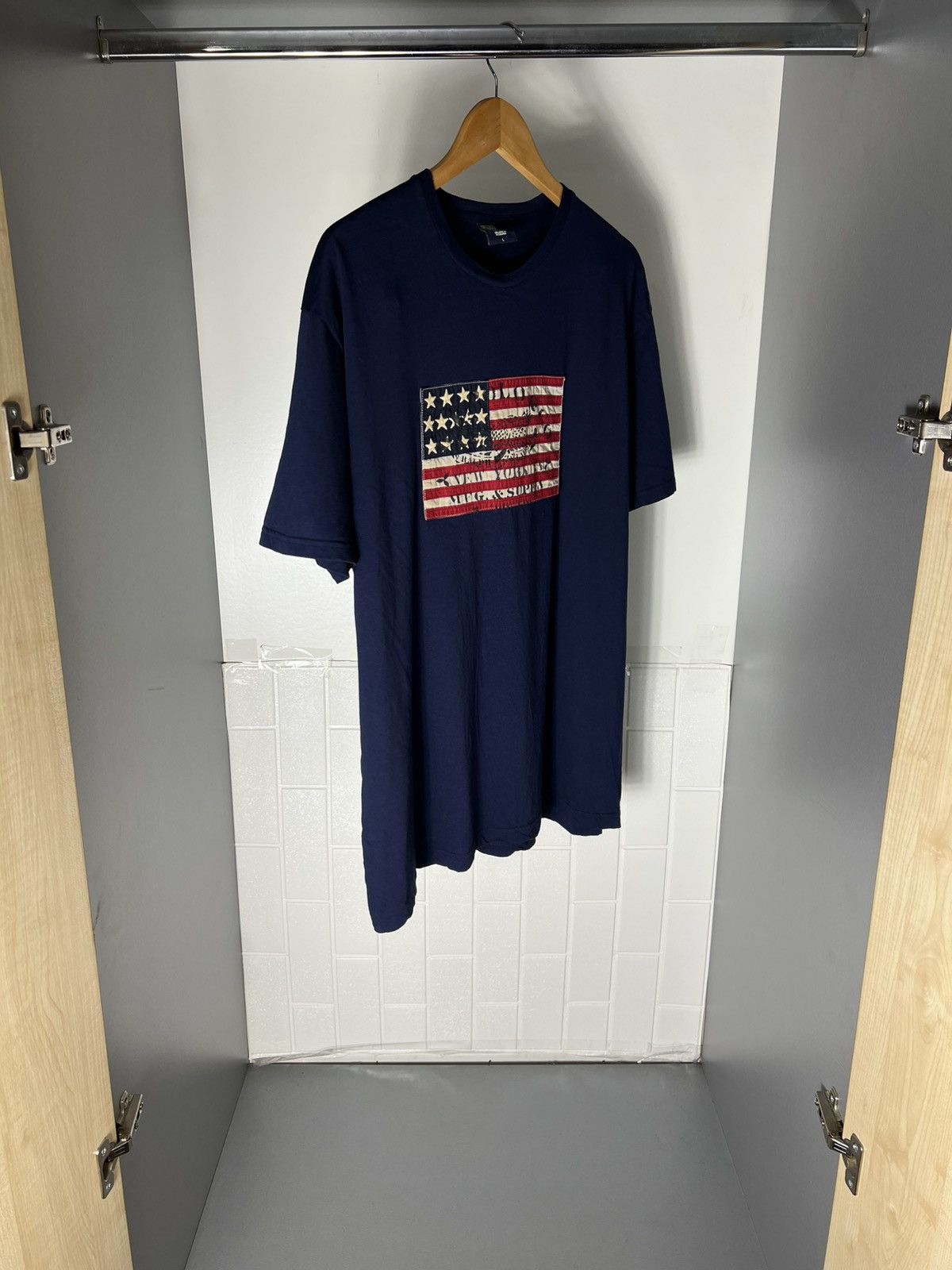 Polo Ralph Lauren VINTAGE POLO RALPH LAUREN USA FLAG CASUAL T-SHIRT Y2K 90s Size US L / EU 52-54 / 3 - 9 Thumbnail