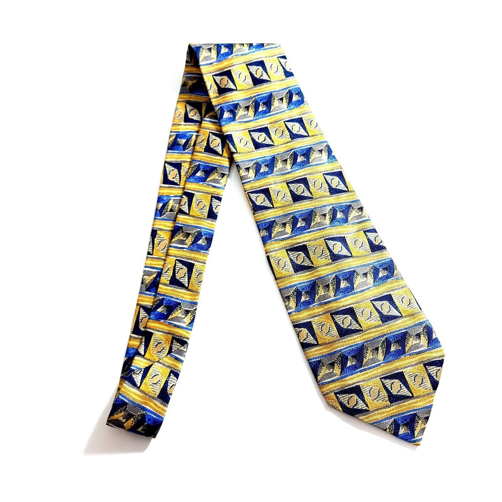 Robert Talbott Robert Talbott Nordstrom Yellow Blue Abstract Jacquard Print Size ONE SIZE - 8 Thumbnail