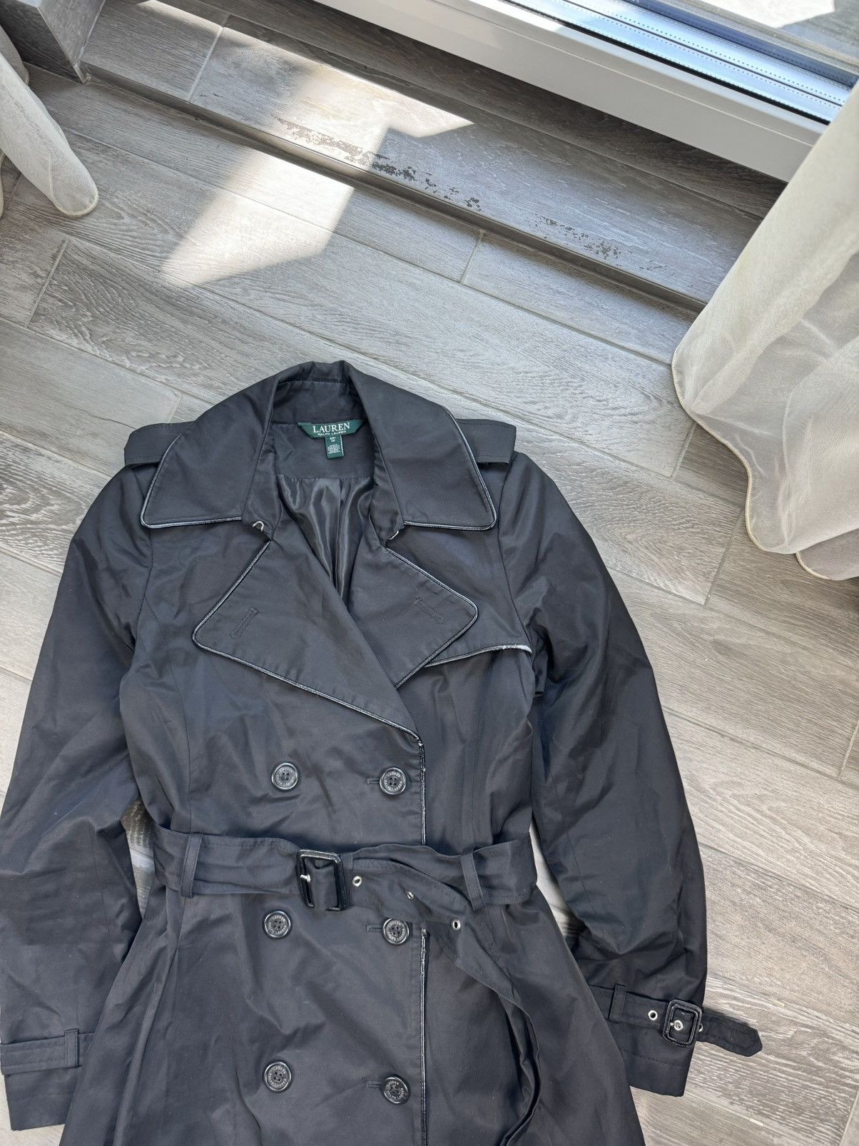 Lauren Ralph Lauren Lauren Ralph Lauren Black Trench Coat Jacket Size S / US 4 / IT 40 - 5 Thumbnail