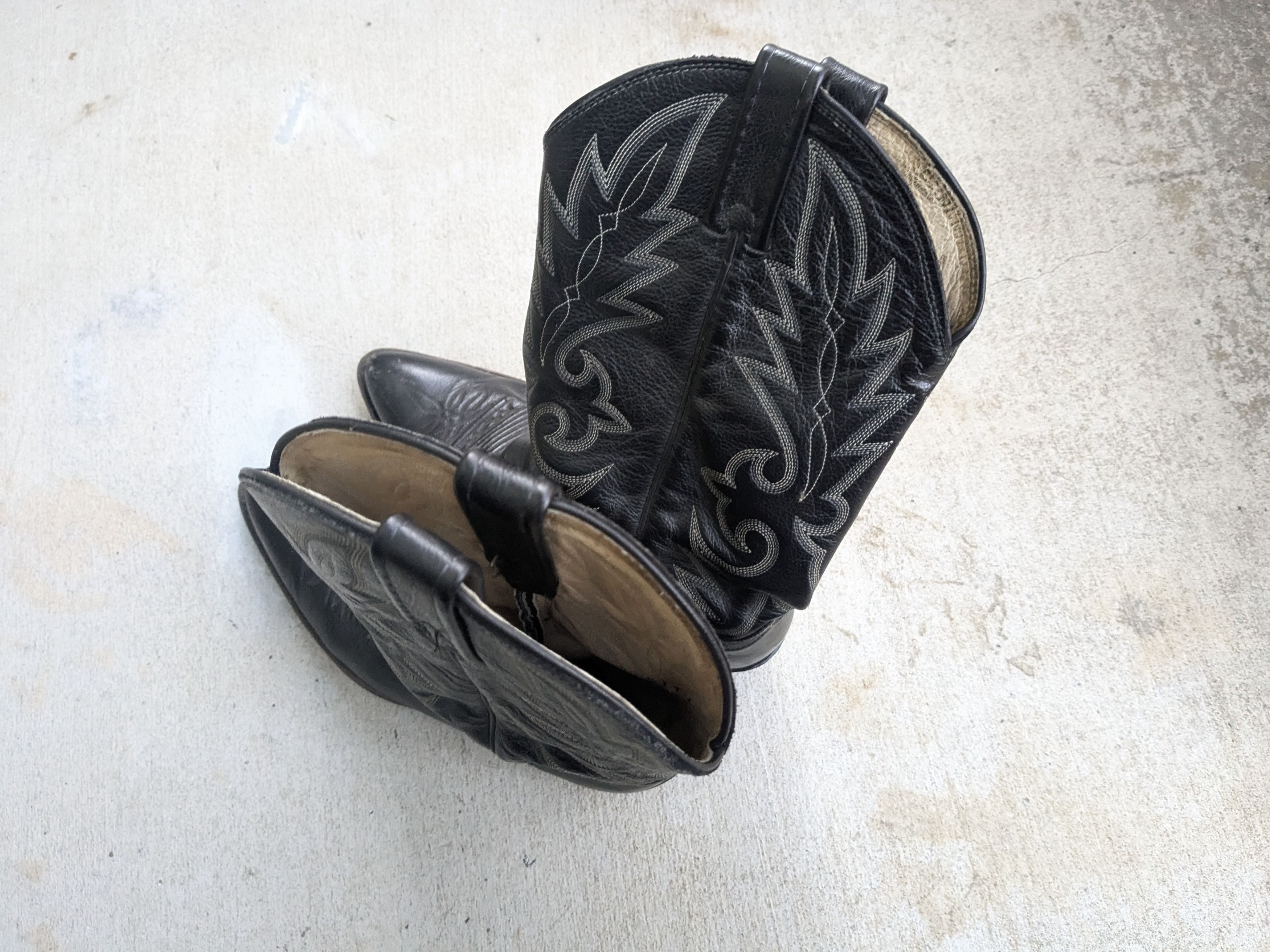 Dan Post Dan Post Cowboy Boots Black 9.5 D USA Leather Western Size US 9.5 / EU 42-43 - 11 Thumbnail