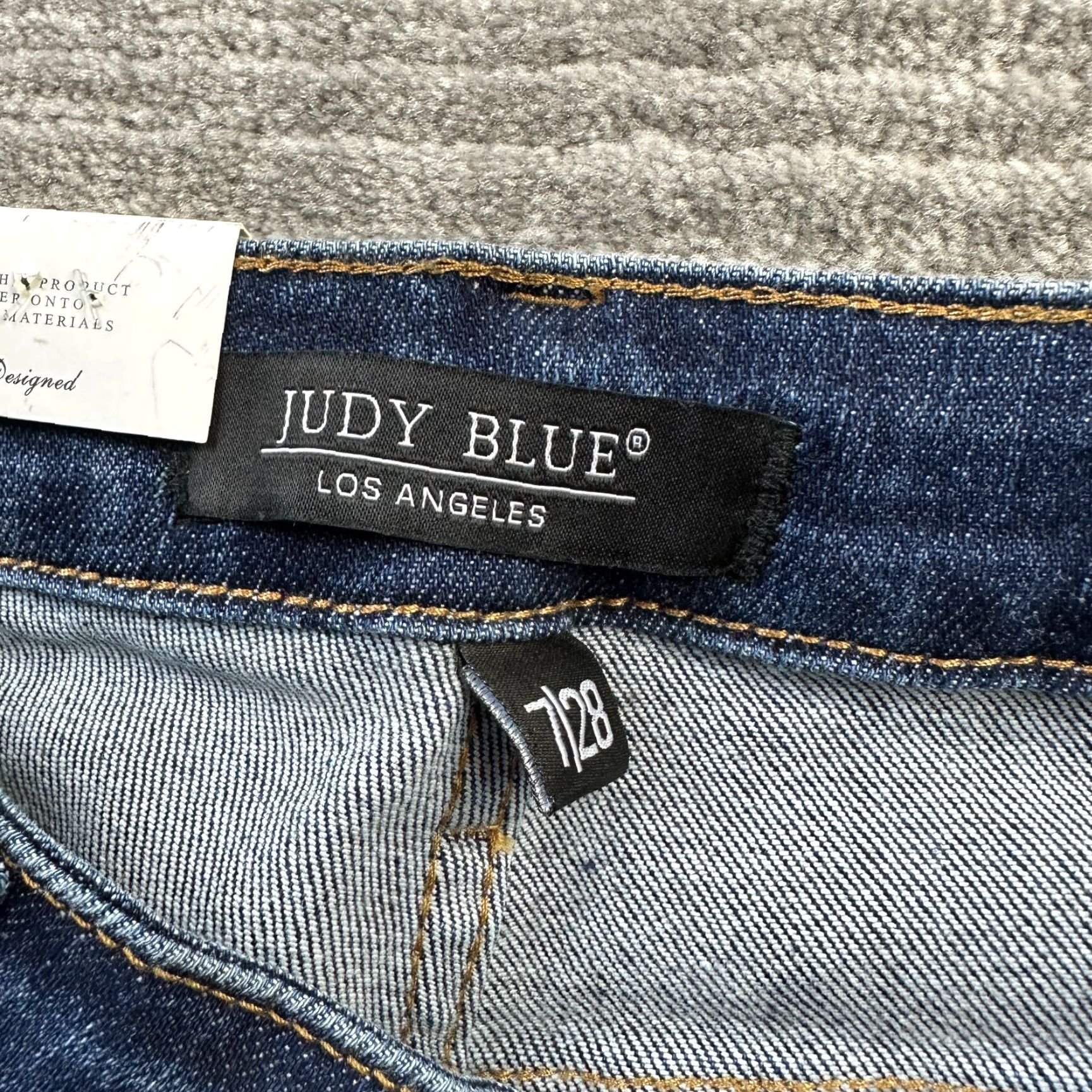 Denime Judy Blue Jeans Womens 7 28x32 Blue Denim Slim Bootcut Size 28" / US 6 / IT 42 - 4 Thumbnail