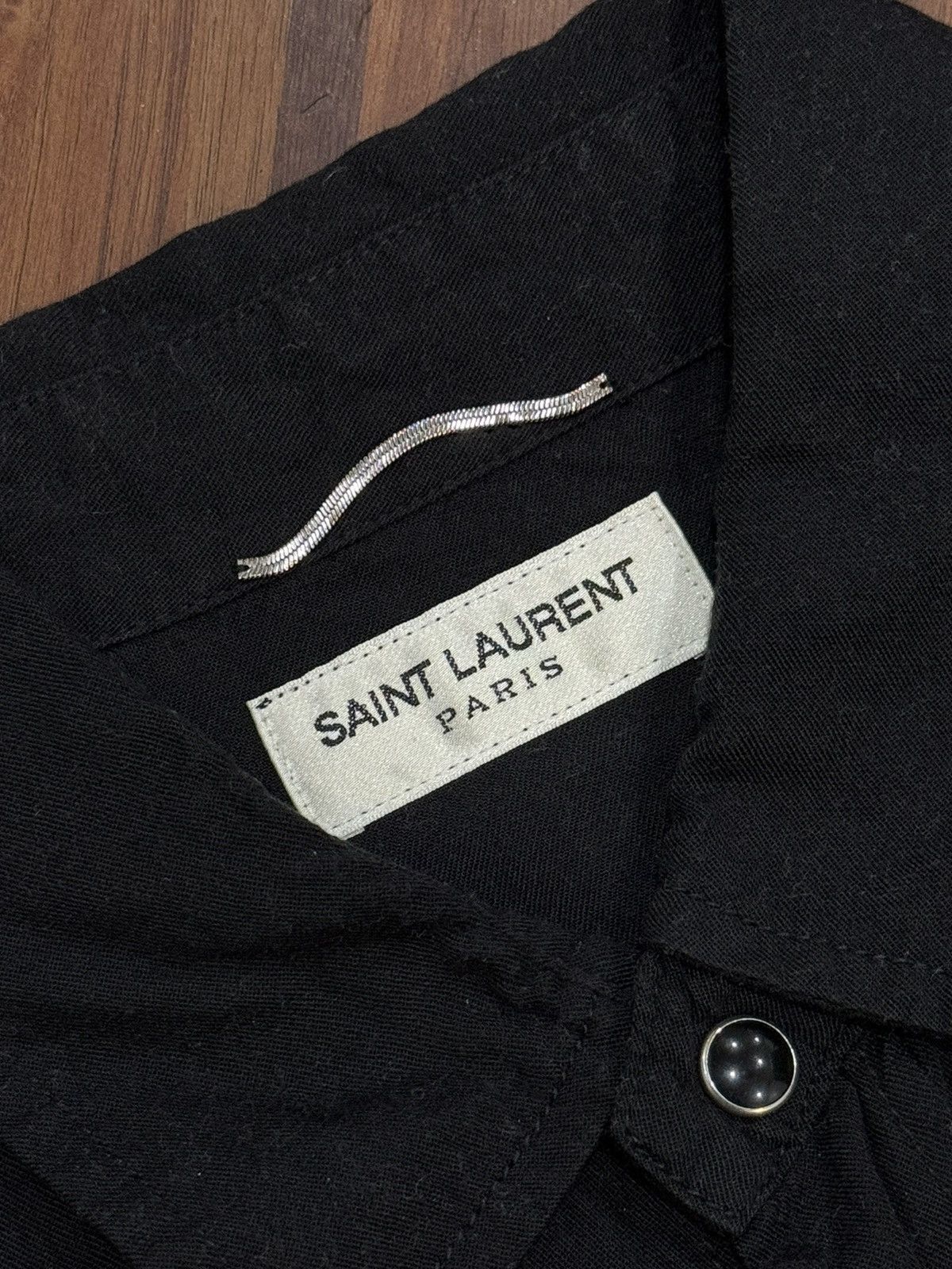 Saint Laurent Paris Saint Laurent pointed collar Western denim shirt Size US M / EU 48-50 / 2 - 5 Thumbnail