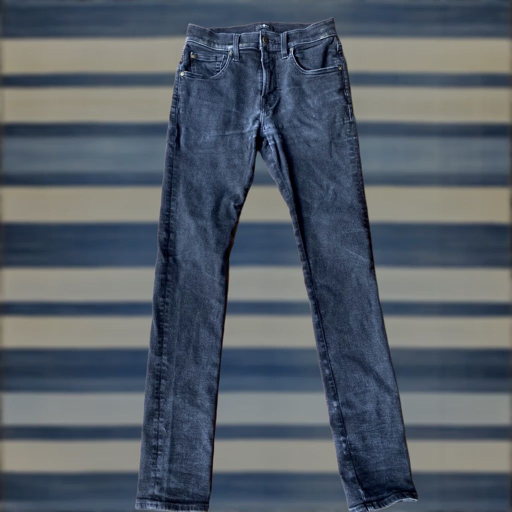 7 For All Mankind 7 For All Mankind Paxtyn Skinny Slim Leg Jeans Men 30x32 Black Mid-Rise Distressed Jeans Size US 30 / EU 46 - 1 Thumbnail