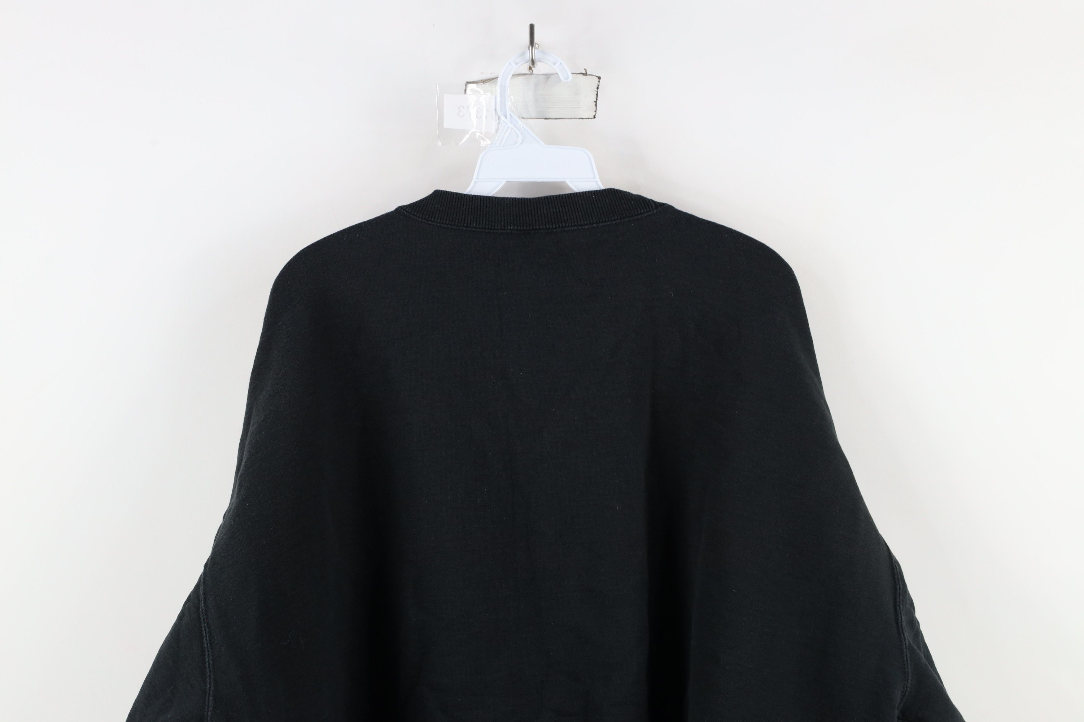 Vintage Vintage 90s Streetwear Blank Heavyweight Sweatshirt Black Size US XXL / EU 58 / 5 - 11 Thumbnail