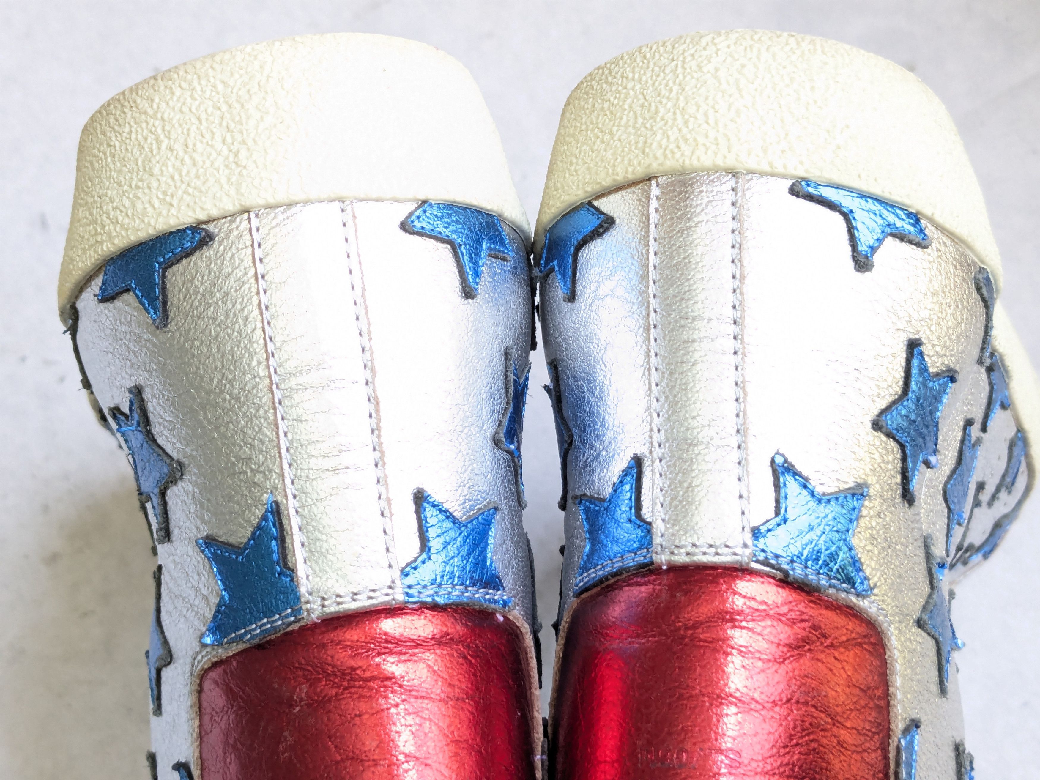 Saint Laurent Paris Saint Laurent High Top Sneakers 11 44 Stars Silver Blue Red Size US 11 / EU 44 - 17 Thumbnail