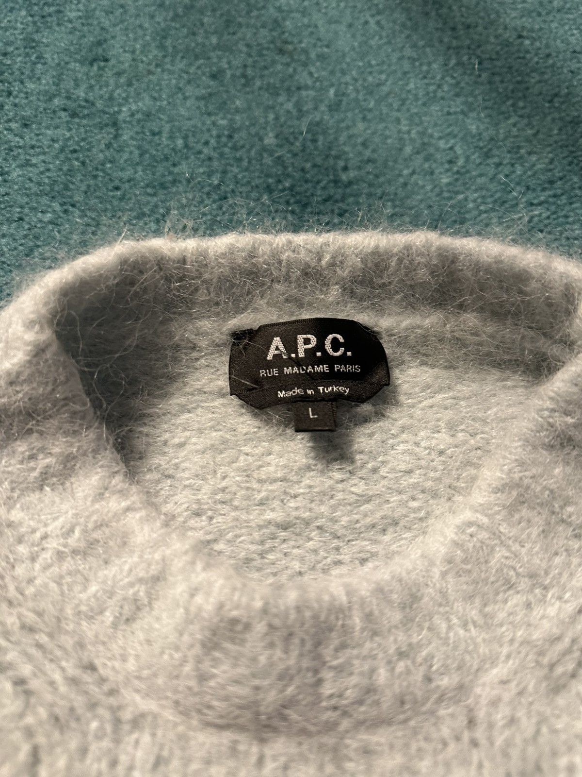 A.P.C. A.P.C Lucci Sweater Pale Green Size US L / EU 52-54 / 3 - 3 Thumbnail