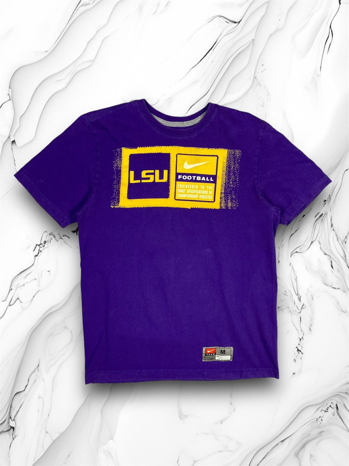 Nike Vintage Nike LSU Tigers Football Swoosh drill y2k Tee Size US M / EU 48-50 / 2 - 1 Thumbnail