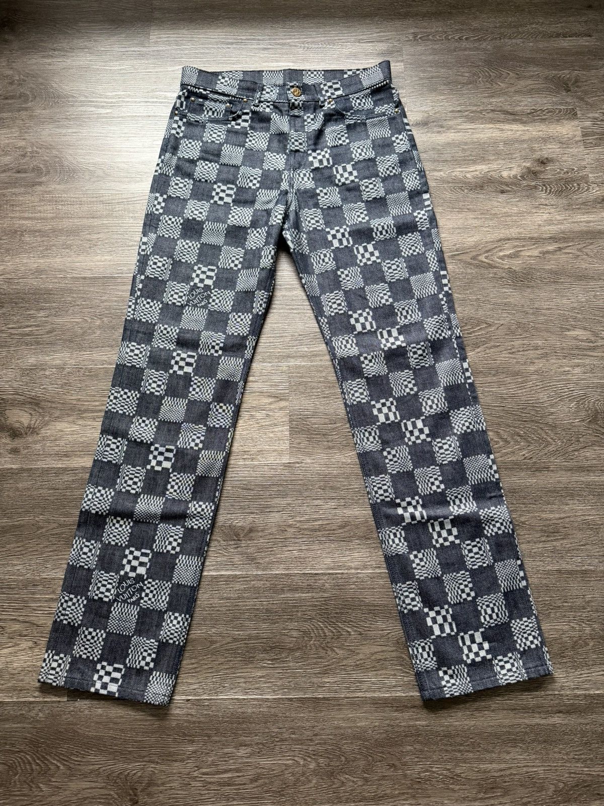Louis Vuitton Louis Vuitton Distorted Damier Denim Indigo Blue Size 32 Size US 32 / EU 48 - 2 Thumbnail