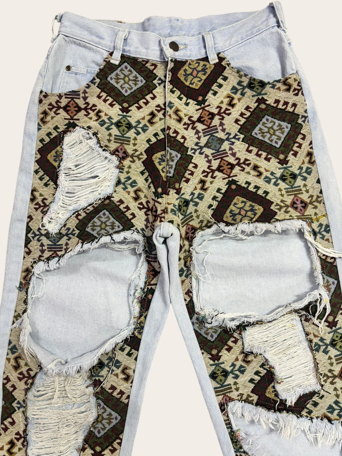 Kapital Kountry Japan Lee Kapital Inspired Patchwork Ripped Jeans Size US 28 / EU 44 - 4 Thumbnail