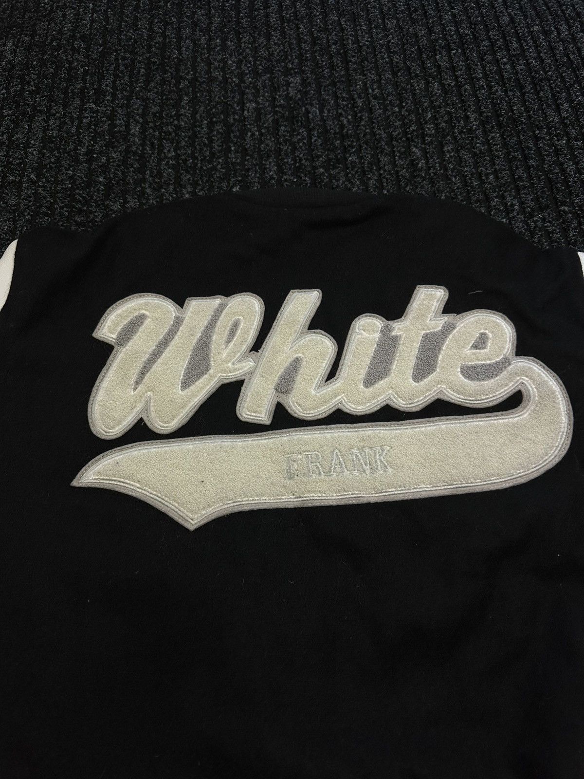 Other Fler Frank White bomber Varsity wool Jacket leather sleeve Size US XXL / EU 58 / 5 - 6 Thumbnail