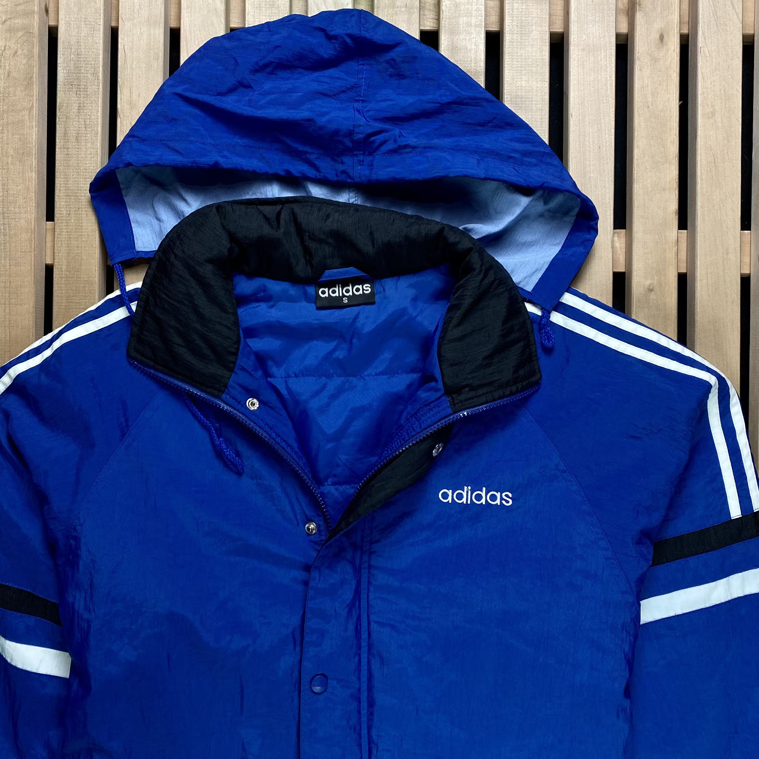 Adidas × Vintage Mens Hooded Jacket Adidas Vintage Size S Size US S / EU 44-46 / 1 - 2 Thumbnail