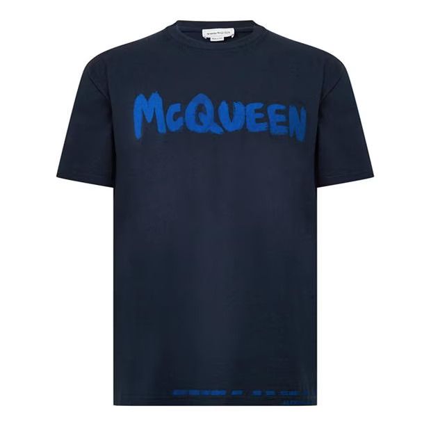 image of Alexander Mcqueen O1G2R1Mq0324 T-Shirt In Navy, Men's (Size Large)