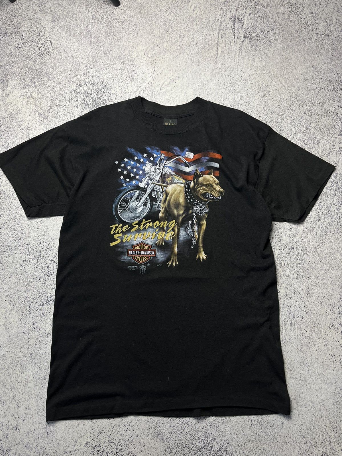 Harley Davidson Harley Davidson the strong 1988 vintage 3d emblem t-shirt Size US XL / EU 56 / 4 - 6 Thumbnail
