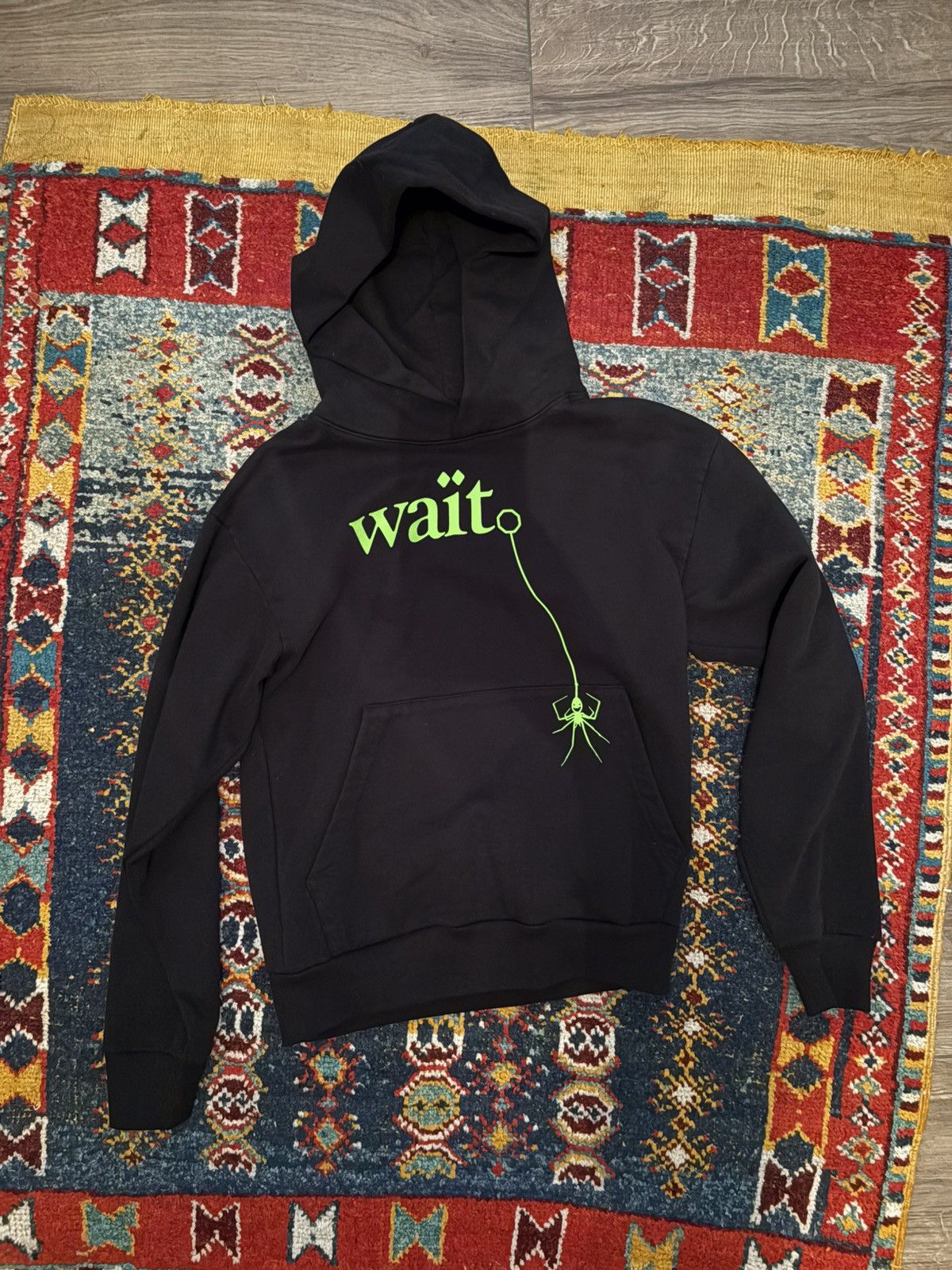 Sp5der × Young Thug WAIT HOODIE Size US S / EU 44-46 / 1 - 1 Thumbnail
