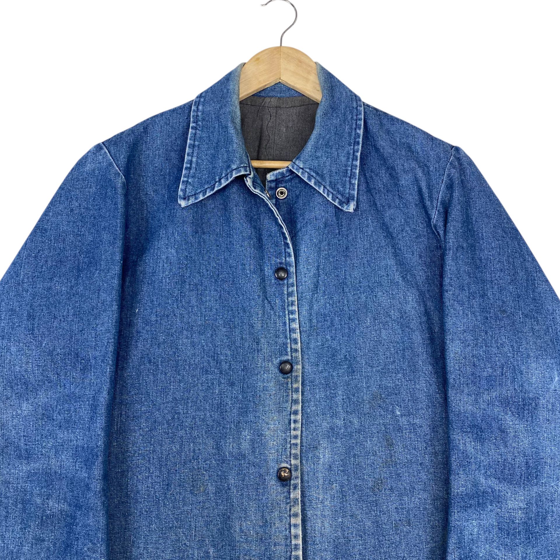 Vintage RARE💥60s USA UNKNOWN WORKER BLANKET DENIM JACKET Size US M / EU 48-50 / 2 - 5 Thumbnail