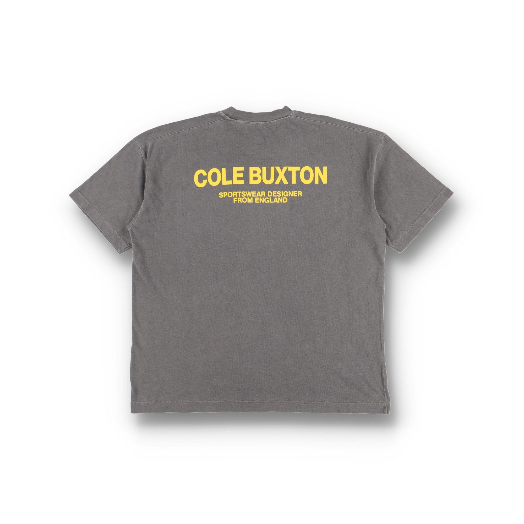 Cole Buxton Grey and Yellow Sportswear Logo Oversized T-Shirt Size US XXL / EU 58 / 5 - 1 Thumbnail
