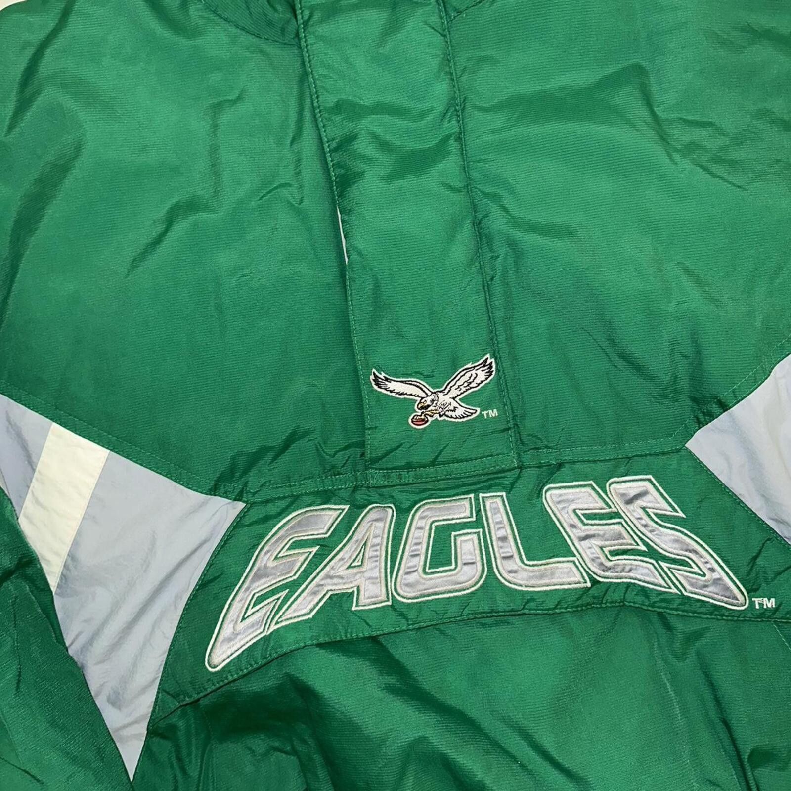 Starter Vintage Kelly green Philadelphia eagles starter jacket Size US L / EU 52-54 / 3 - 3 Thumbnail