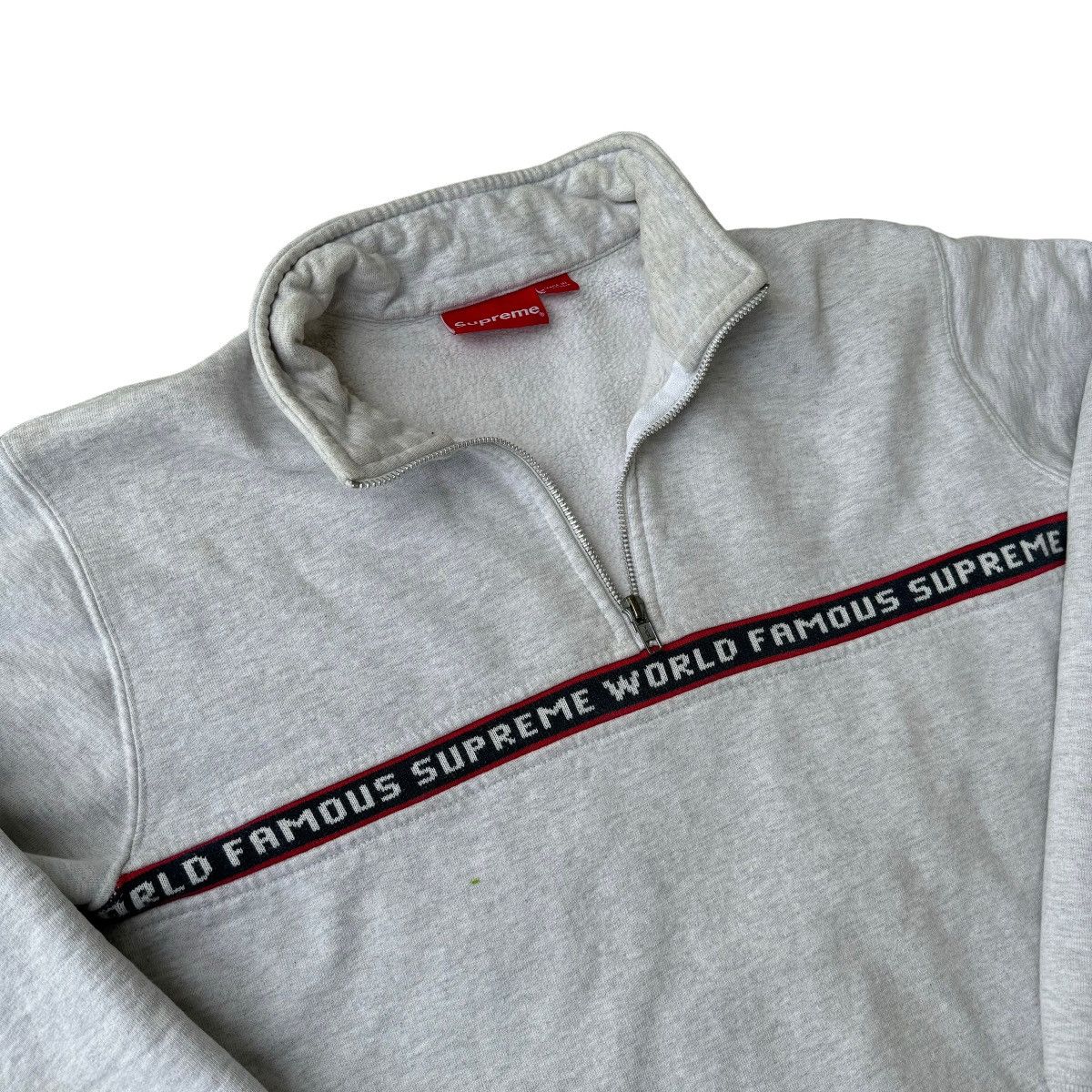 Supreme Supreme World Famous Half Quarter Zip Ash Grey Hype Skater Size US M / EU 48-50 / 2 - 4 Thumbnail