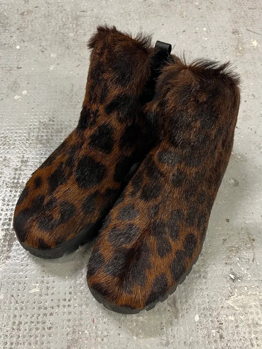 Prada FW1999 Prada Leopard Print Pony Hair Mule Boots Size US 8 / IT 38 - 5 Thumbnail