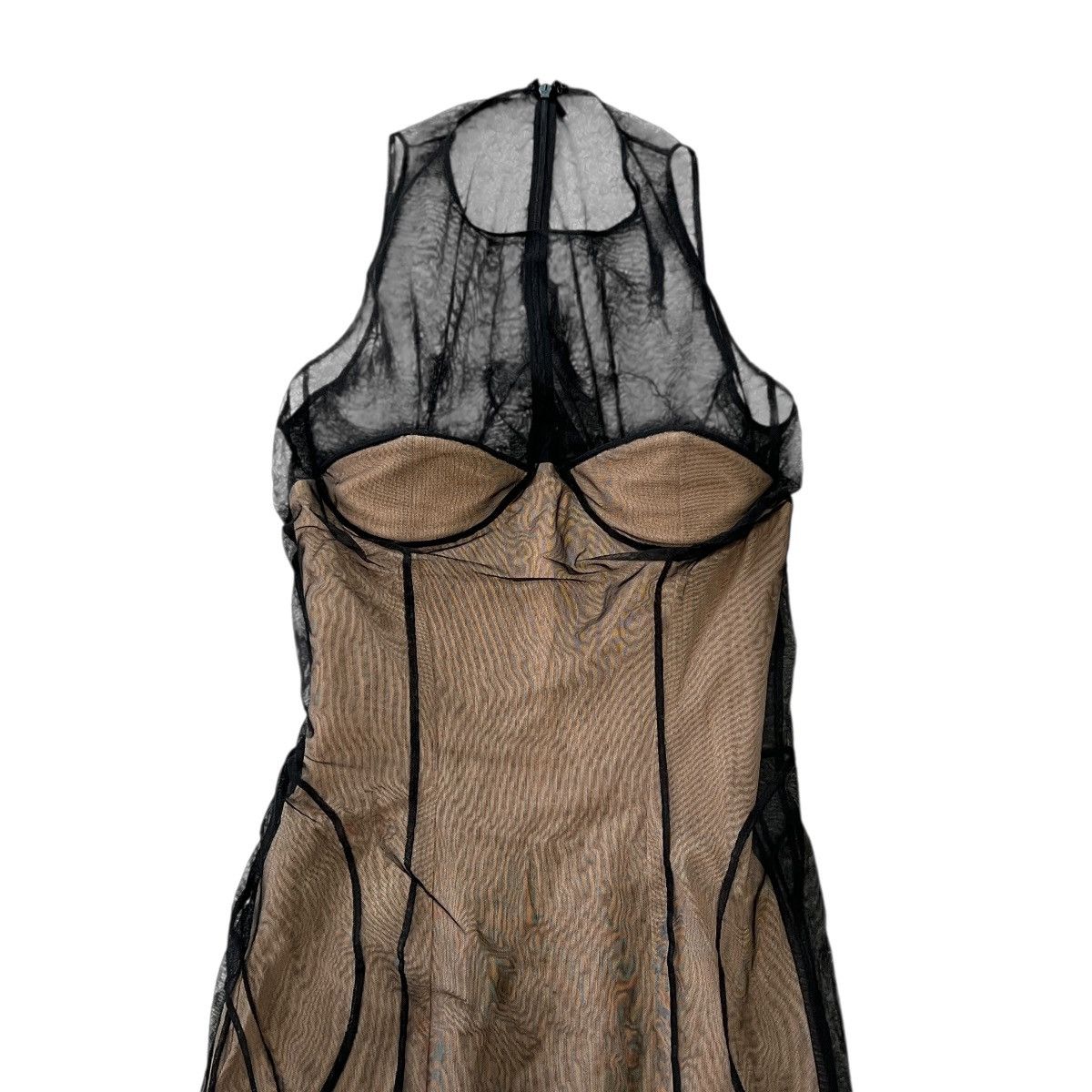 Gucci GUCCI By TOM FORD 2001SS Runway Mesh Corset Bodycon Dress Size M / US 6-8 / IT 42-44 - 4 Thumbnail